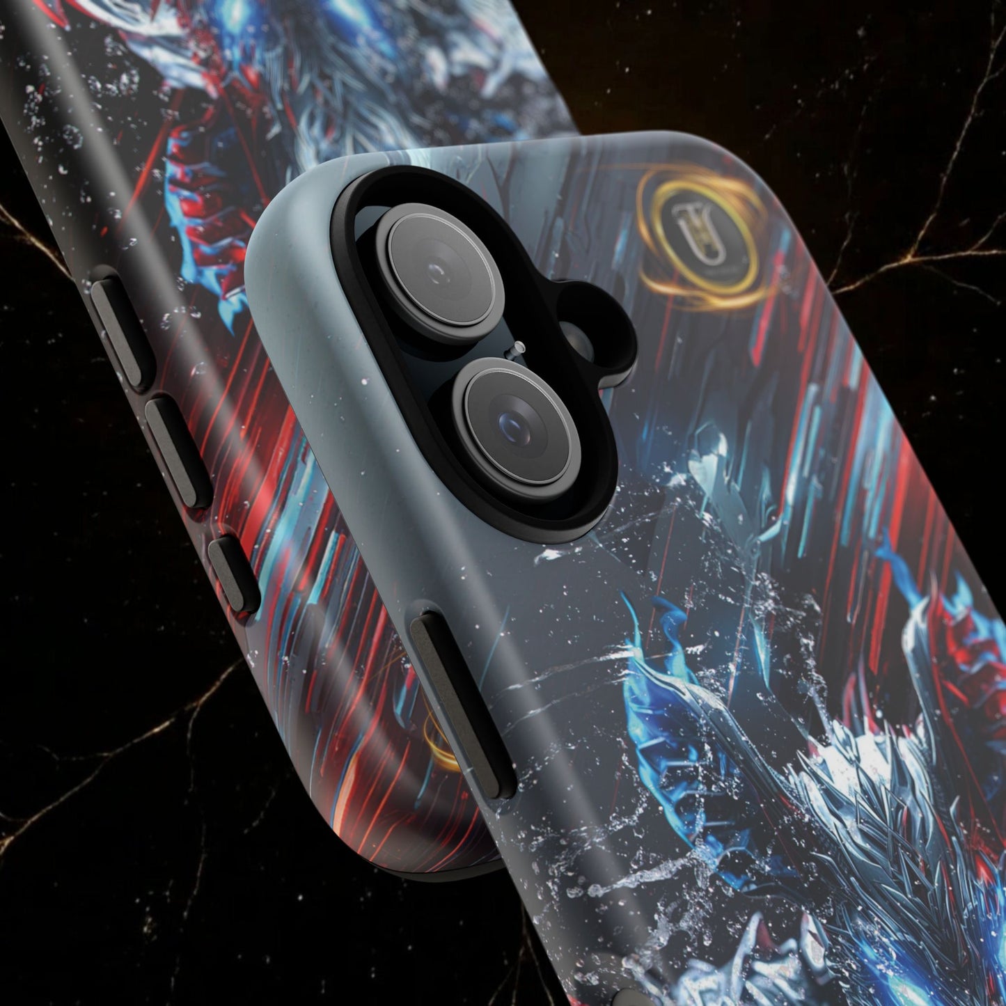 Lunar Metal Rat Samurai Phone Case — Warrior Rodent Armor Design