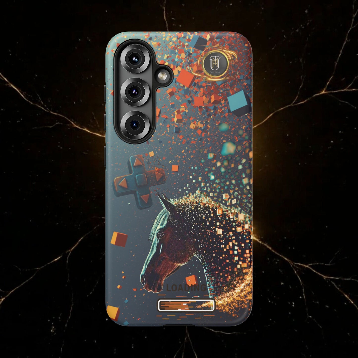 Glitched Lunar Horse Phone Case — Gamer Lucky Totem
