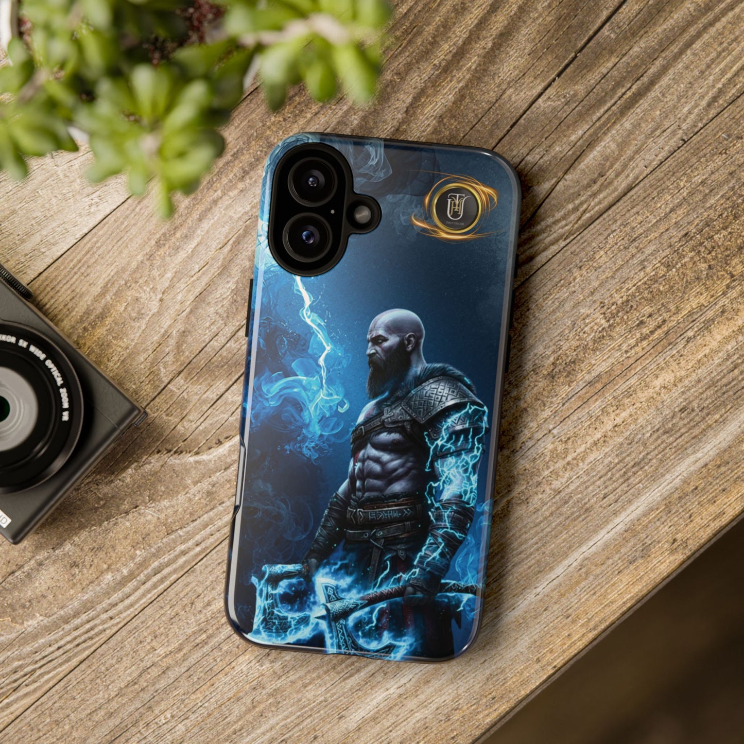 Norse Warrior Phone Case — Viking Shield & Helmet Tough Cover