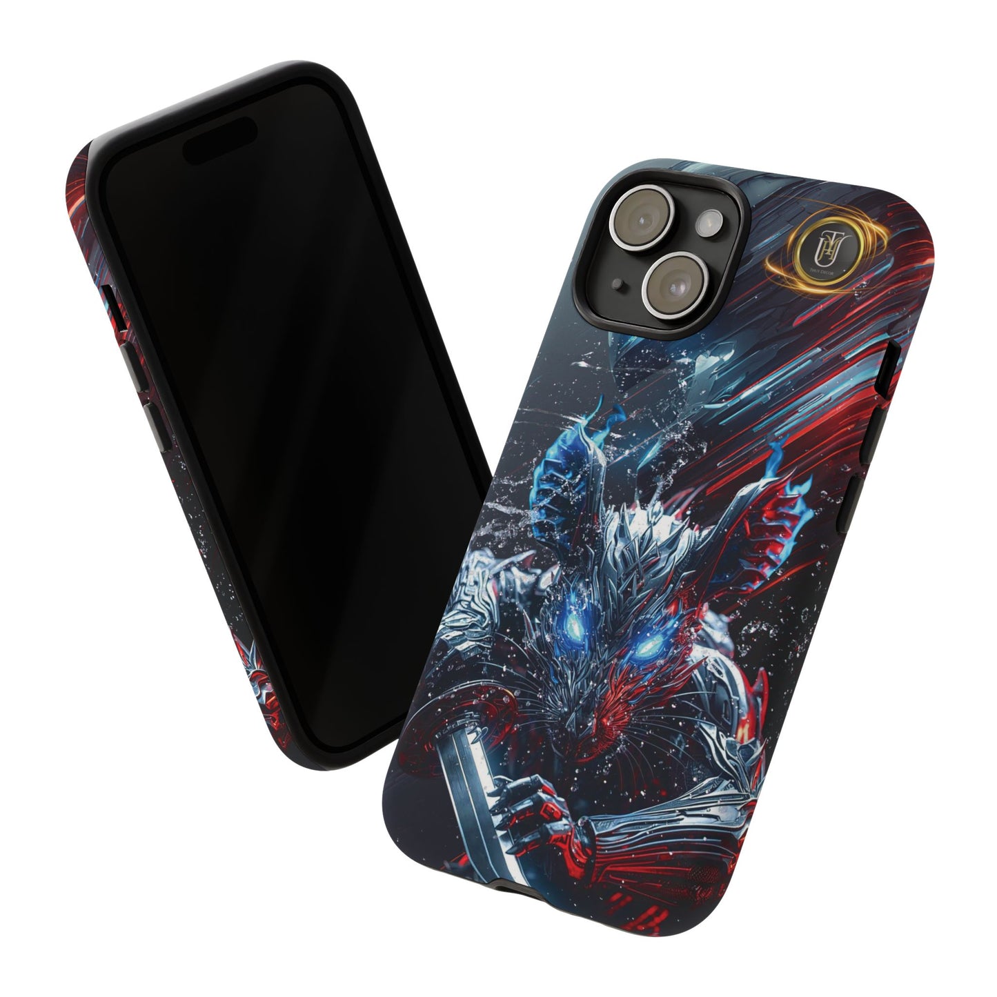 Lunar Metal Rat Samurai Phone Case — Warrior Rodent Armor Design