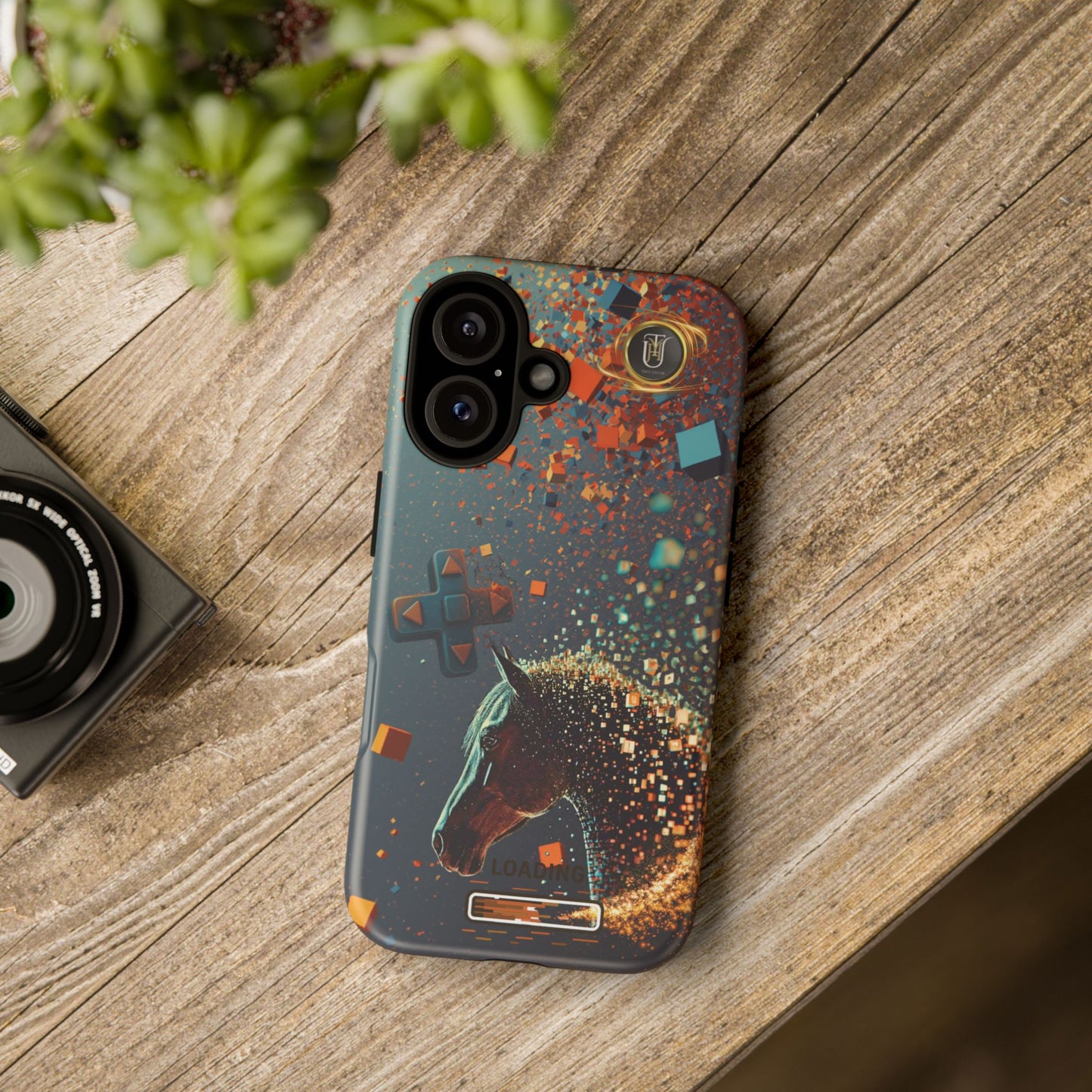 Glitched Lunar Horse Phone Case — Gamer Lucky Totem