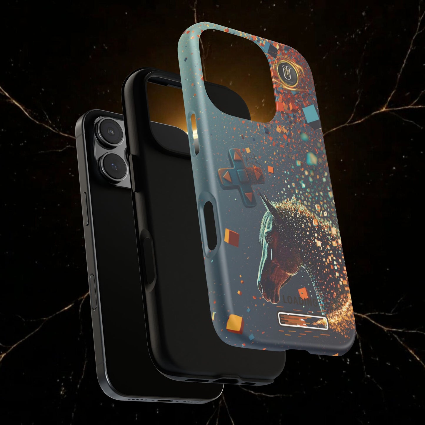 Glitched Lunar Horse Phone Case — Gamer Lucky Totem