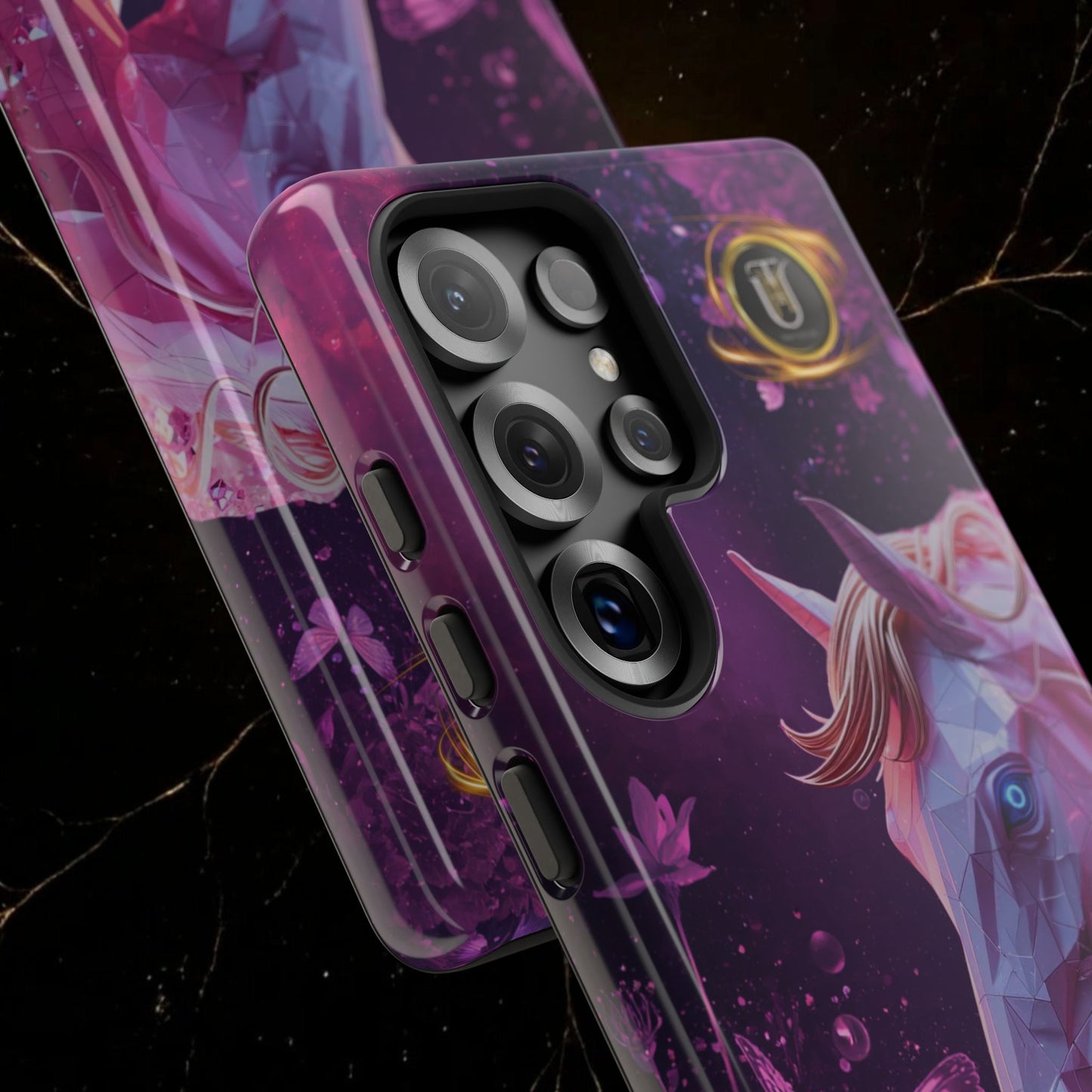 Quantum Pink Lunar Diamond Horse Tough Case — 2026 Pink Horse Phone Case