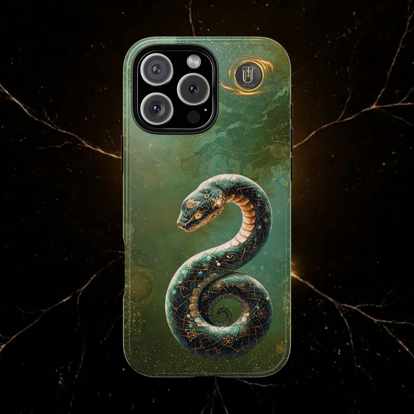 Lunar Snake Phone Case — Eternity Serpent Design
