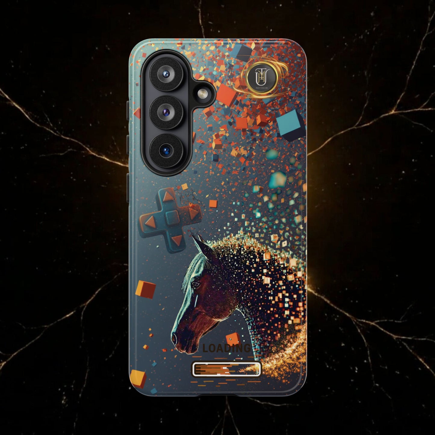 Glitched Lunar Horse Phone Case — Gamer Lucky Totem