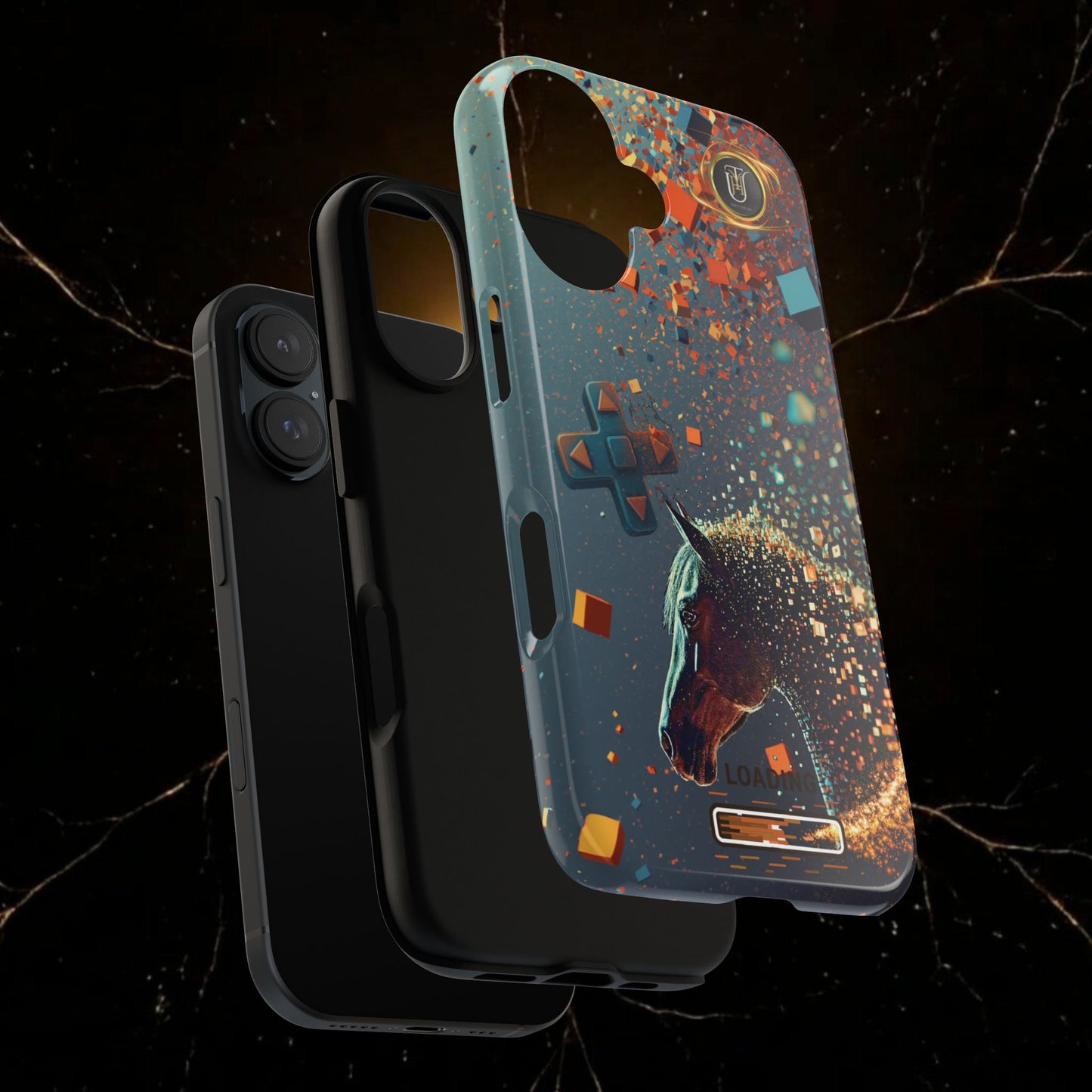 Glitched Lunar Horse Phone Case — Gamer Lucky Totem