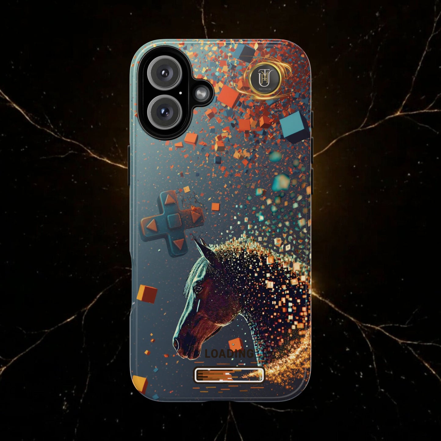 Glitched Lunar Horse Phone Case — Gamer Lucky Totem