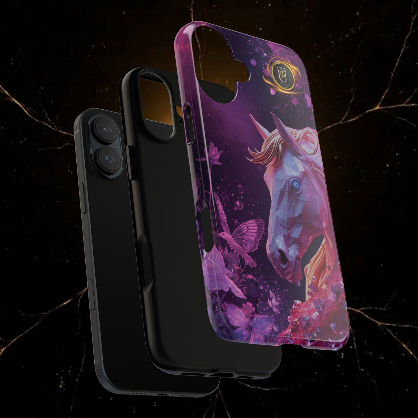 Quantum Pink Lunar Diamond Horse Tough Case — 2026 Pink Horse Phone Case