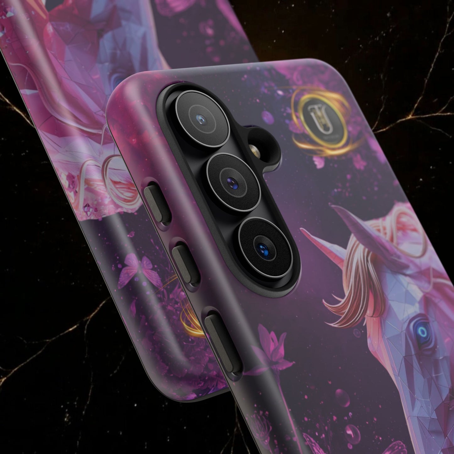 Quantum Pink Lunar Diamond Horse Tough Case — 2026 Pink Horse Phone Case