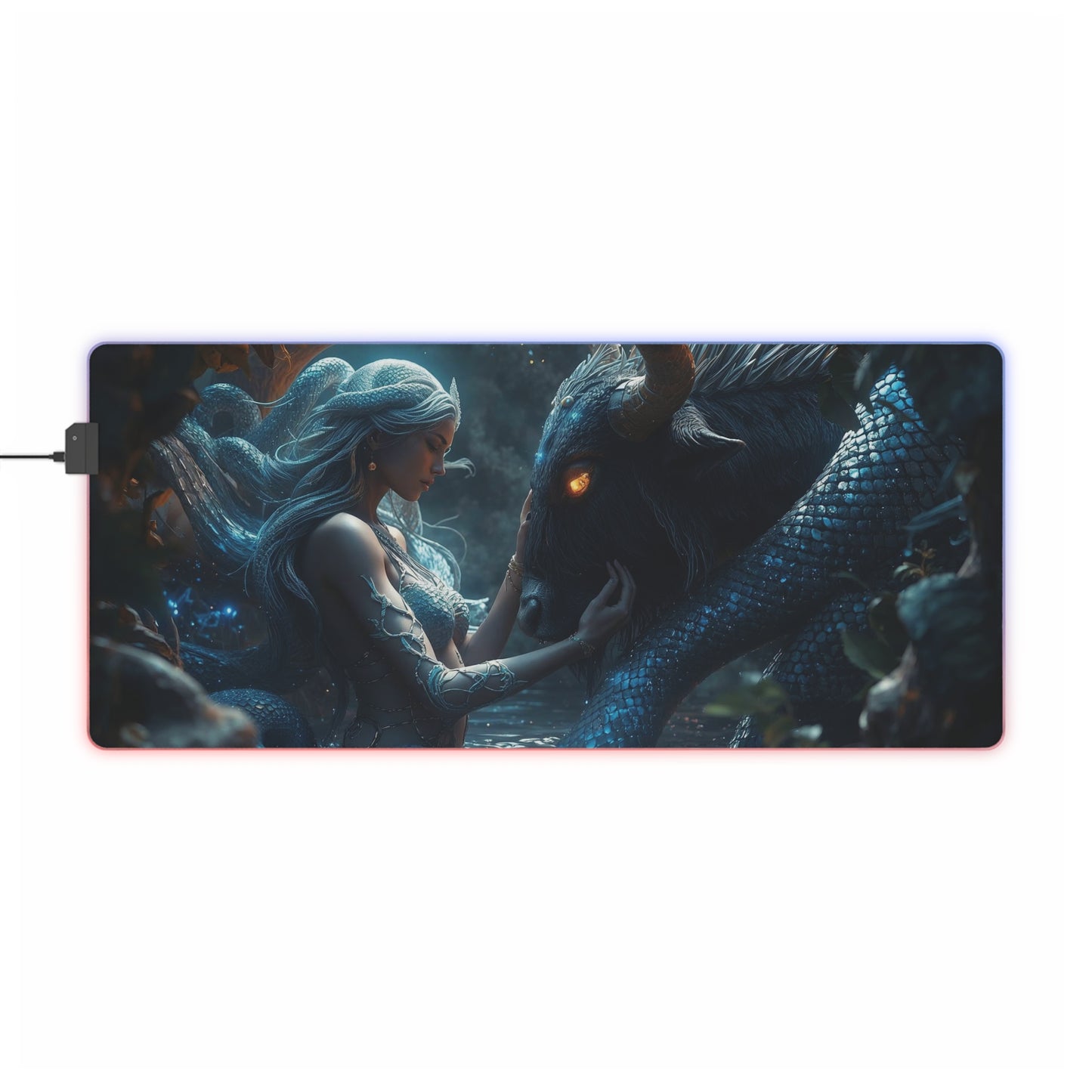 Lady Snake & Ox "Calm My Love" - LED Gaming Mouse Pad