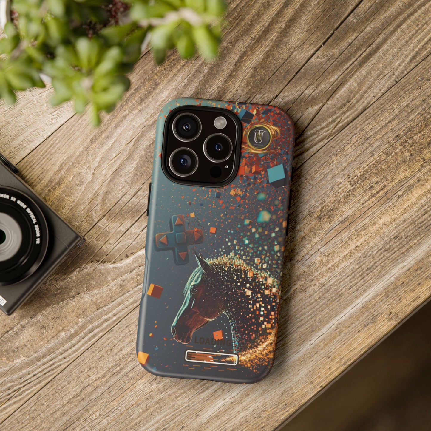 Glitched Lunar Horse Phone Case — Gamer Lucky Totem