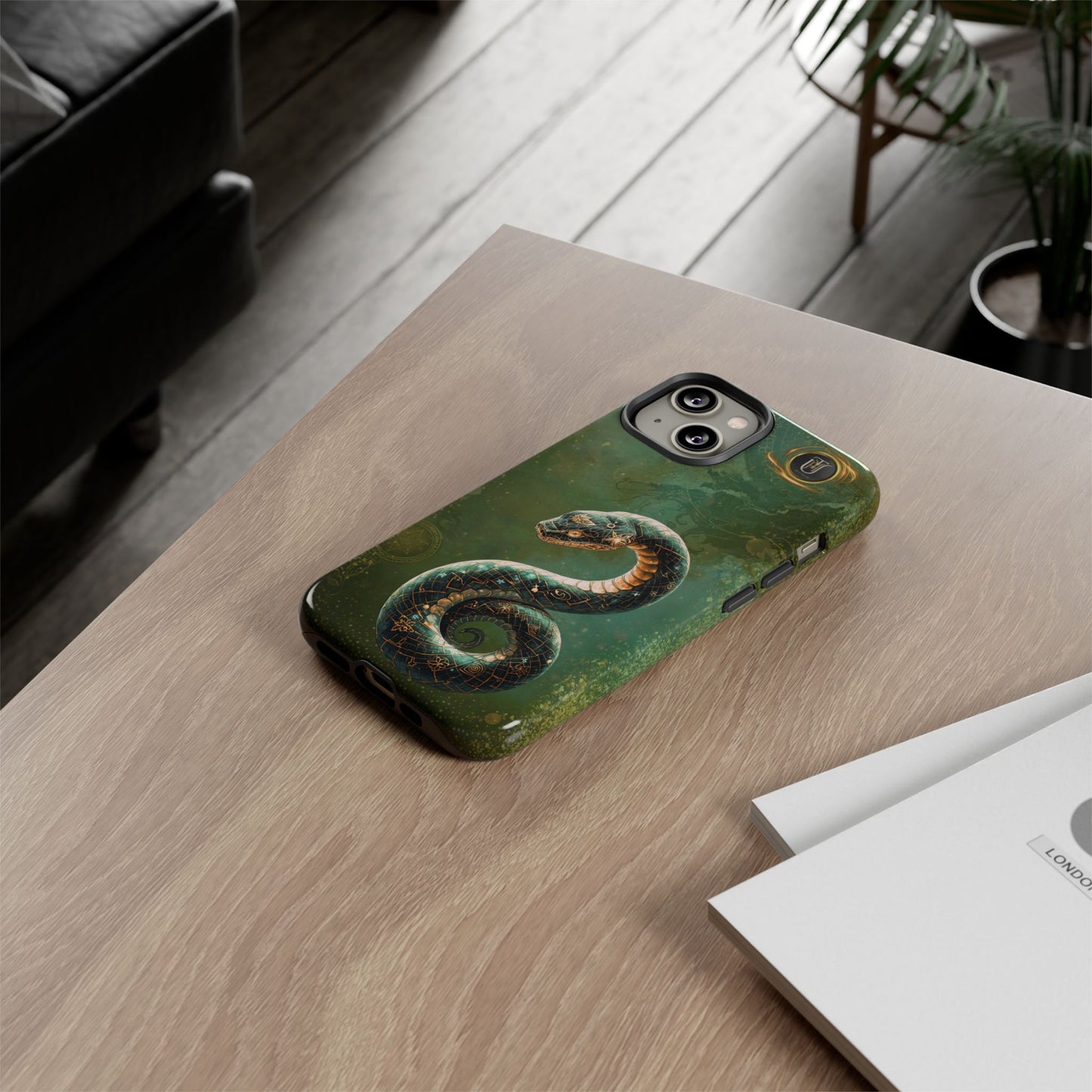 Lunar Snake Phone Case — Eternity Serpent Design