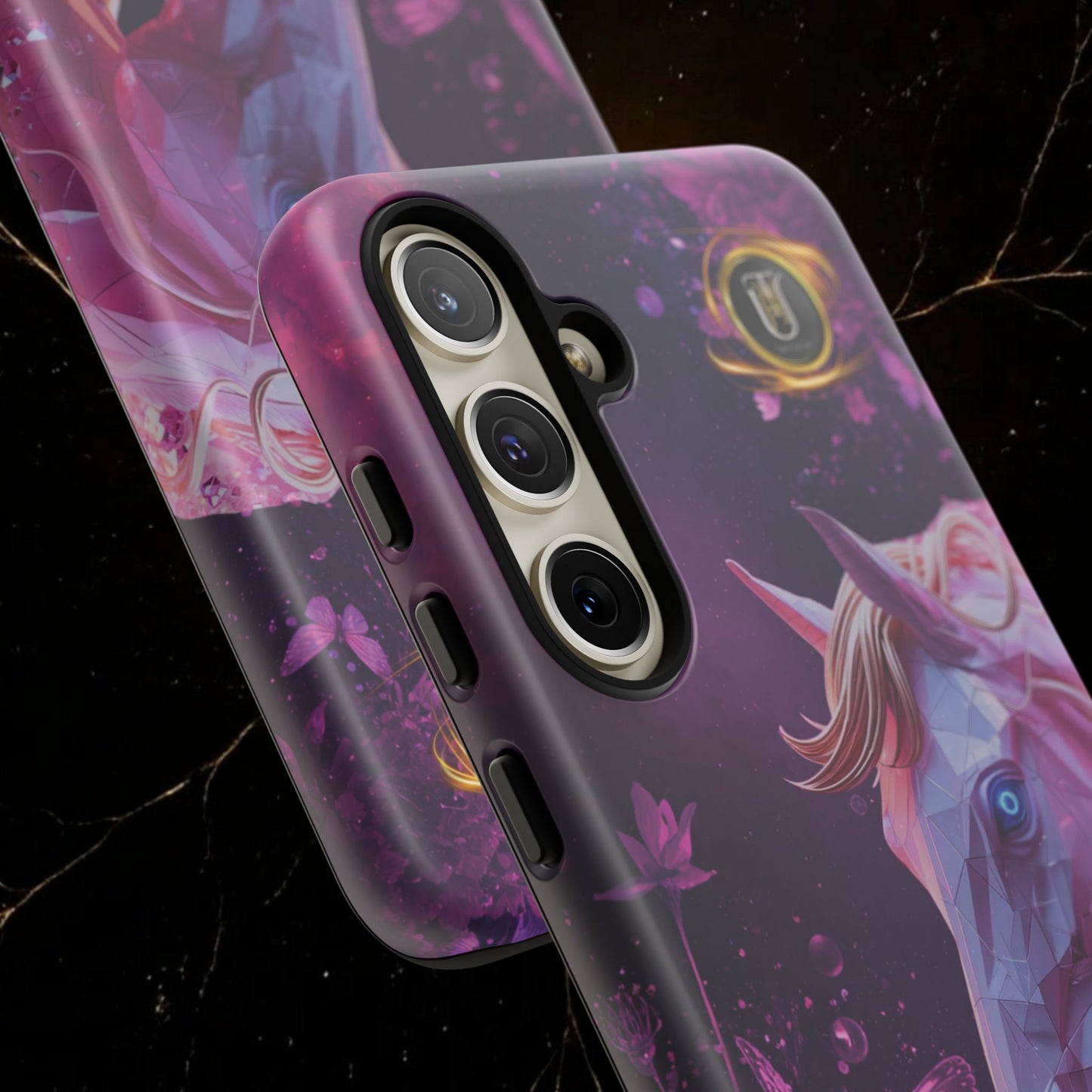 Quantum Pink Lunar Diamond Horse Tough Case — 2026 Pink Horse Phone Case