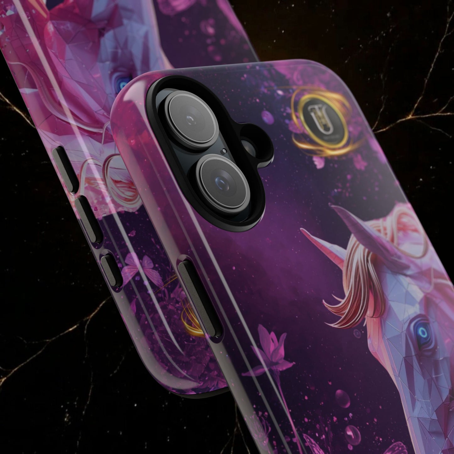Quantum Pink Lunar Diamond Horse Tough Case — 2026 Pink Horse Phone Case