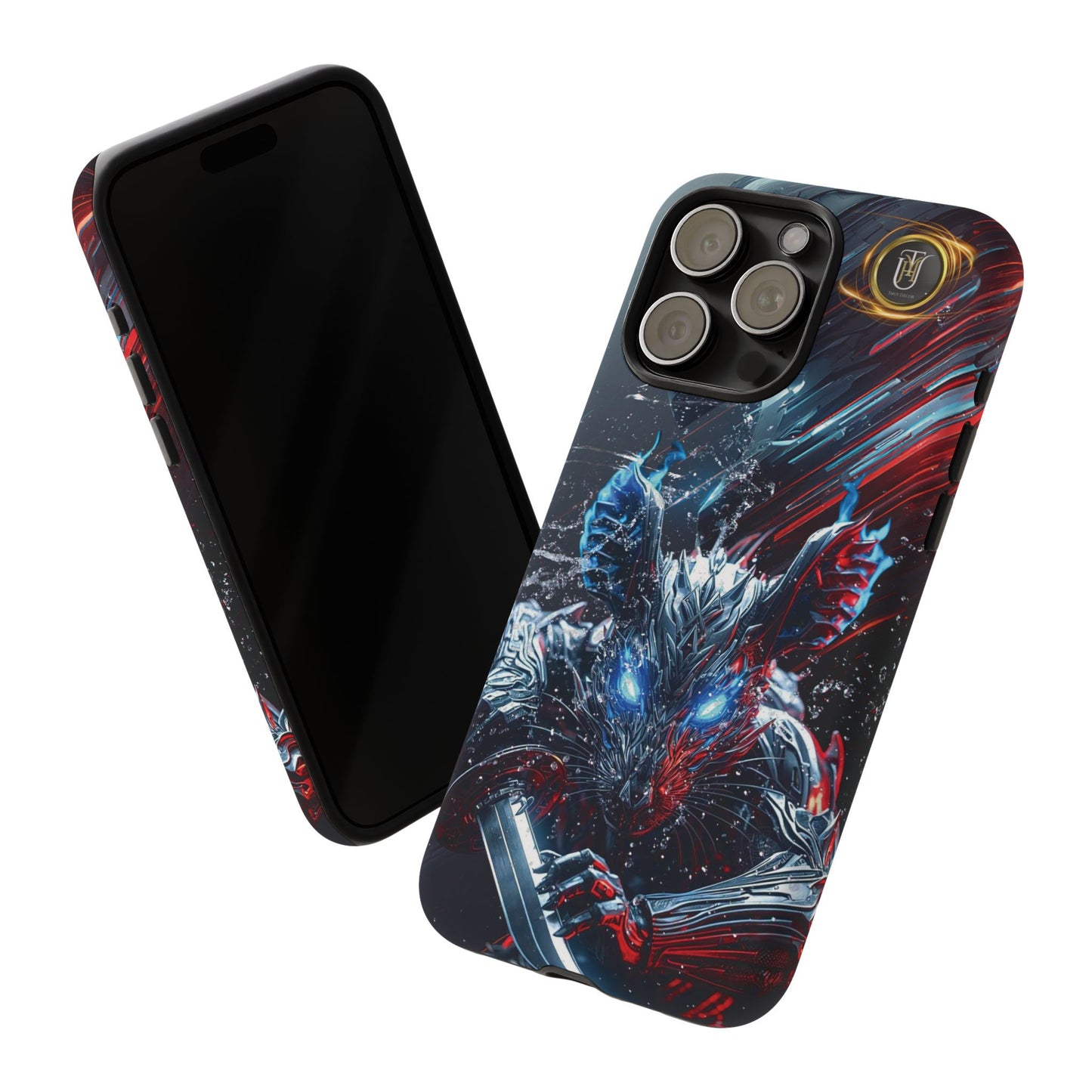Lunar Metal Rat Samurai Phone Case — Warrior Rodent Armor Design