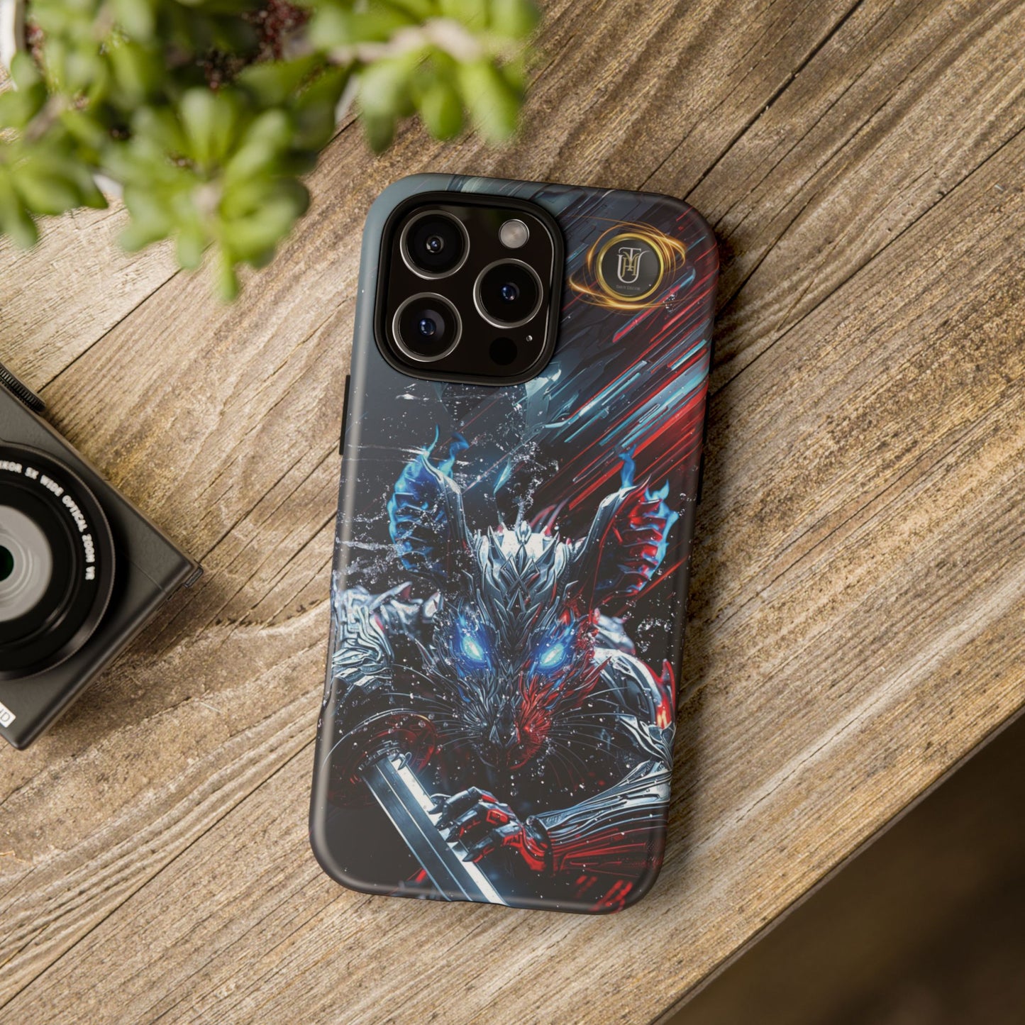 Lunar Metal Rat Samurai Phone Case — Warrior Rodent Armor Design