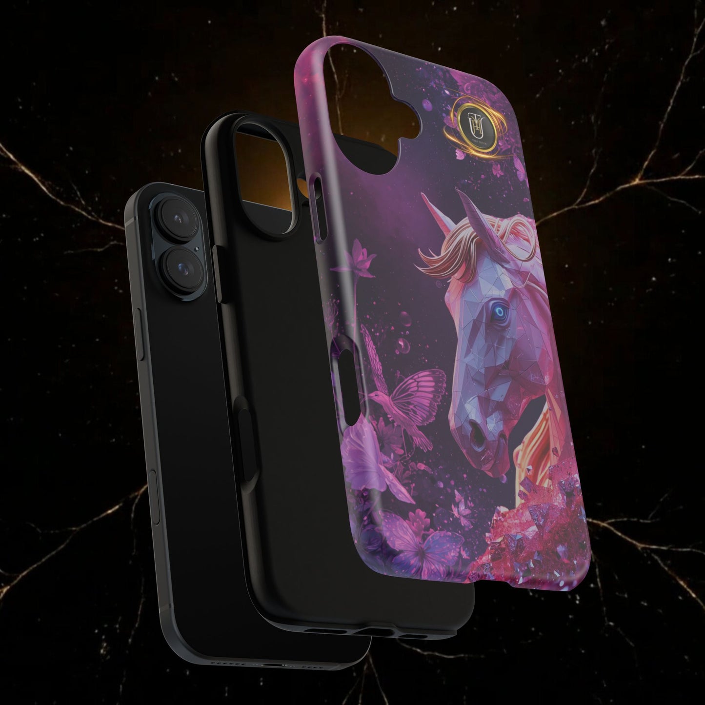 Quantum Pink Lunar Diamond Horse Tough Case — 2026 Pink Horse Phone Case