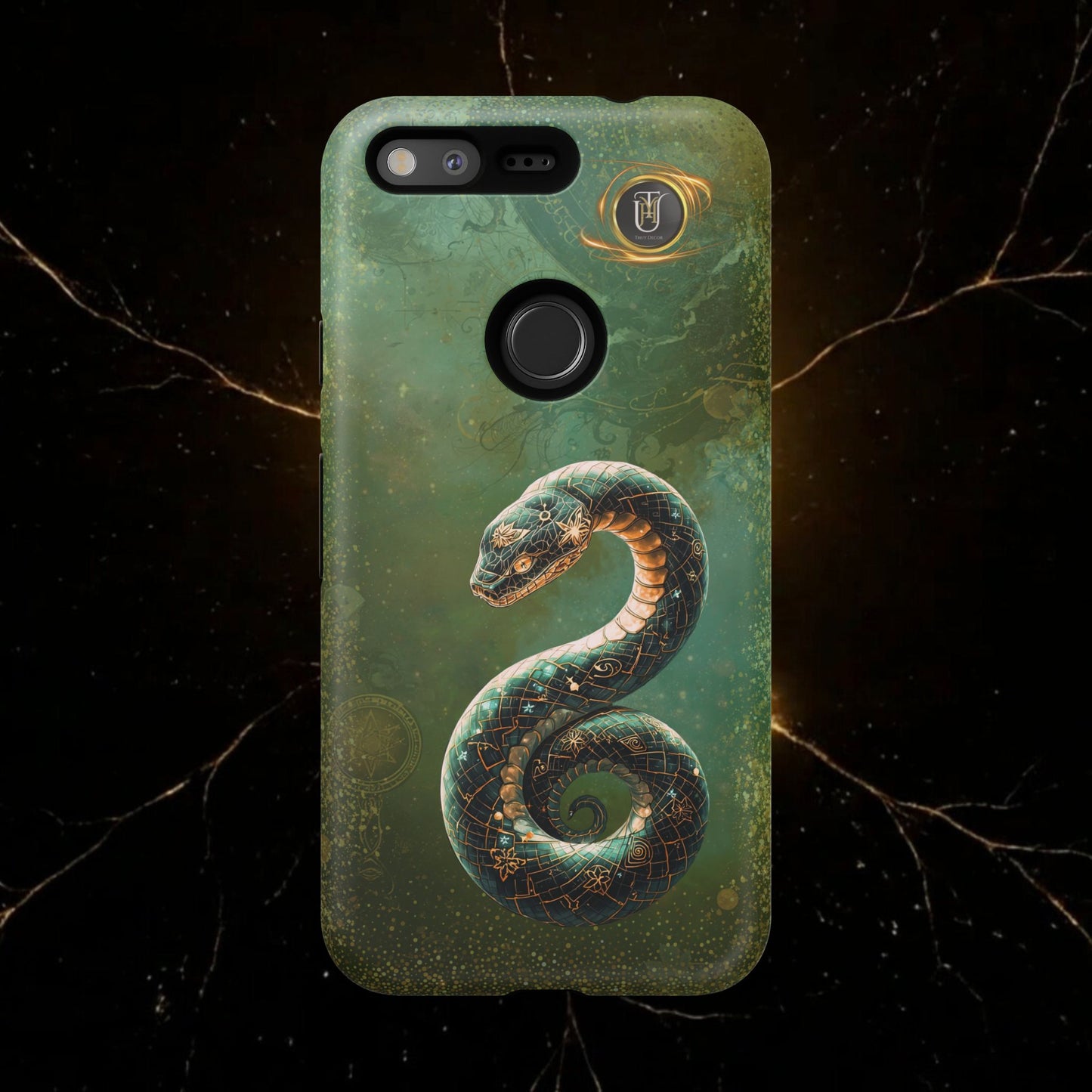 Lunar Snake Phone Case — Eternity Serpent Design