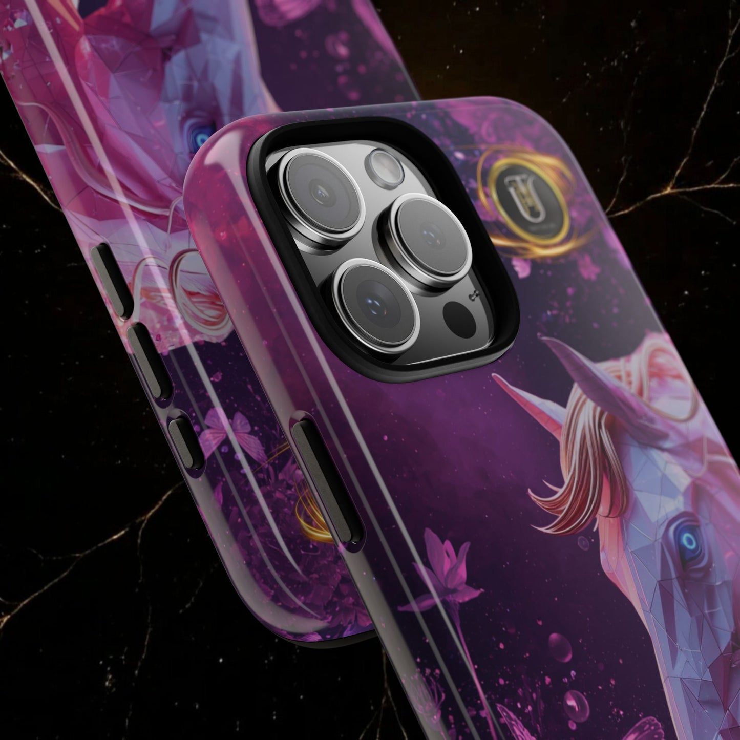 Quantum Pink Lunar Diamond Horse Tough Case — 2026 Pink Horse Phone Case