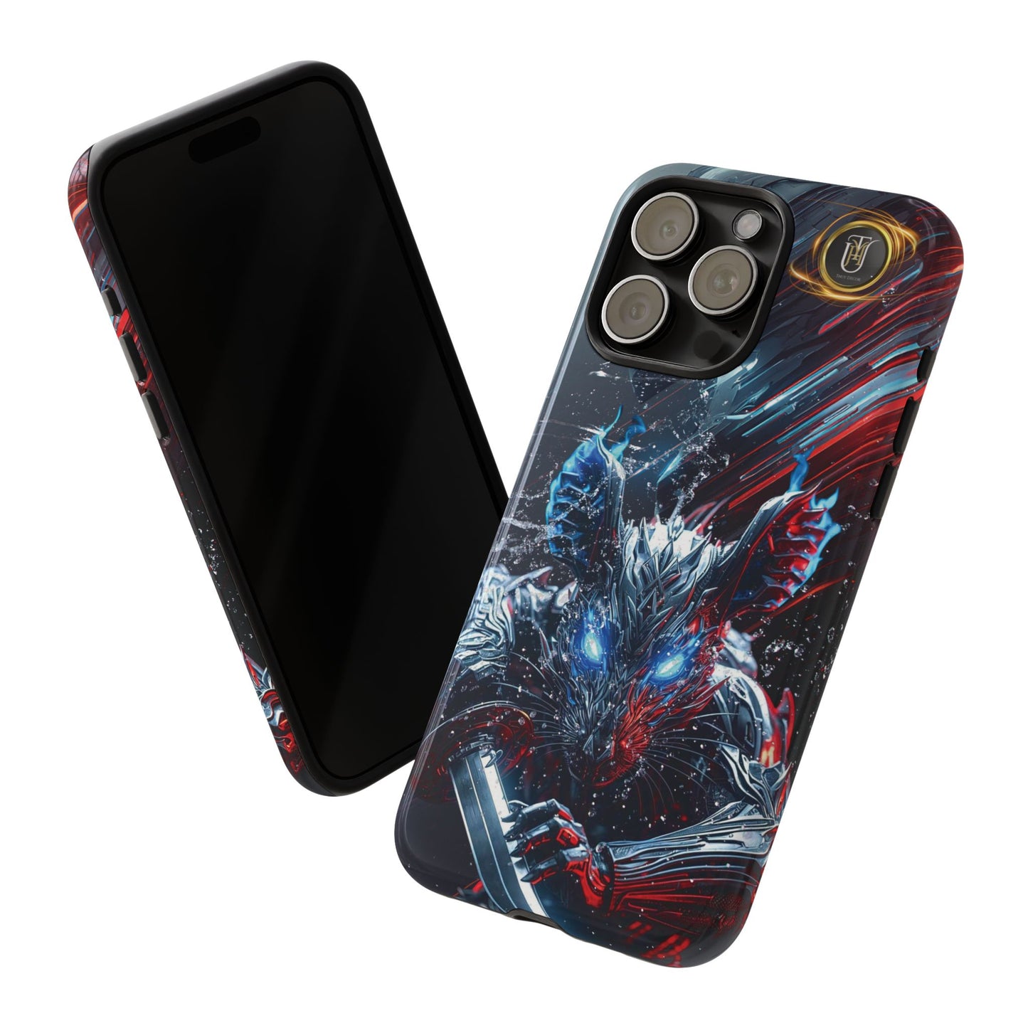 Lunar Metal Rat Samurai Phone Case — Warrior Rodent Armor Design