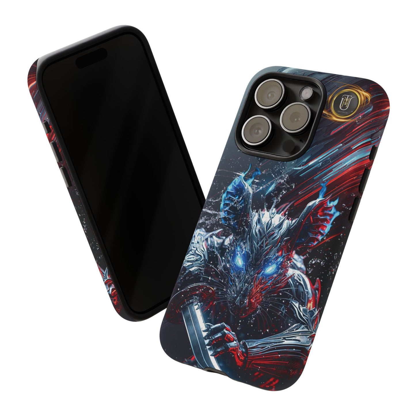 Lunar Metal Rat Samurai Phone Case — Warrior Rodent Armor Design