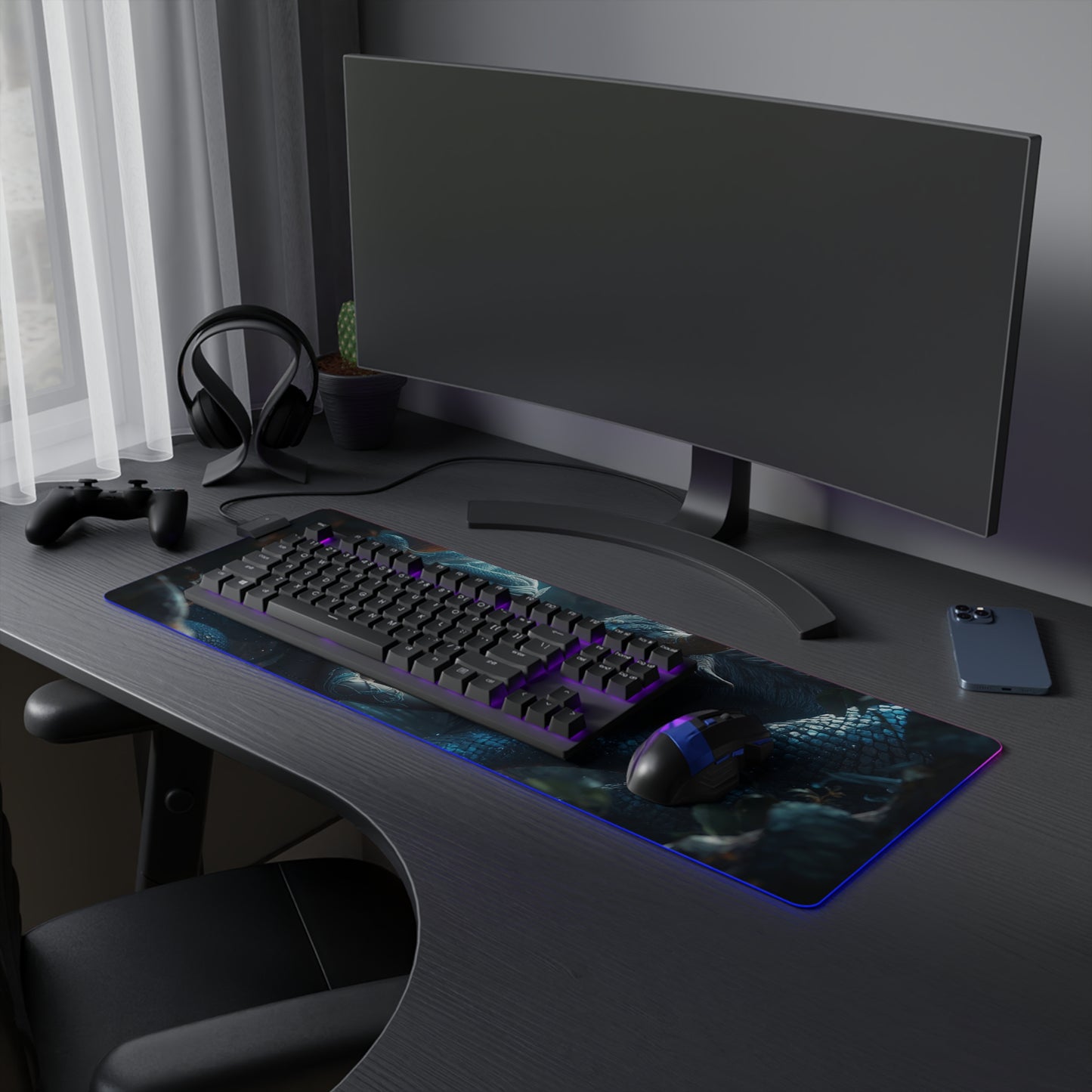 Lady Snake & Ox "Calm My Love" - LED Gaming Mouse Pad