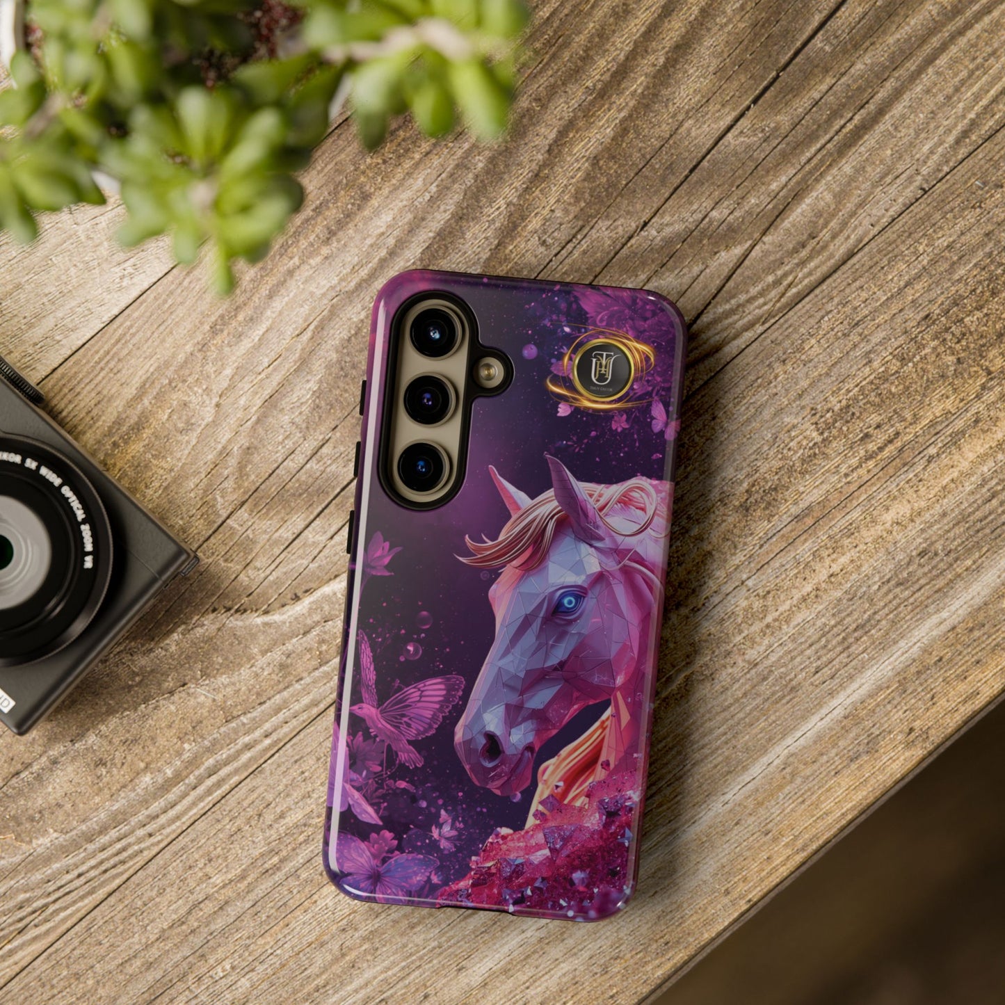Quantum Pink Lunar Diamond Horse Tough Case — 2026 Pink Horse Phone Case