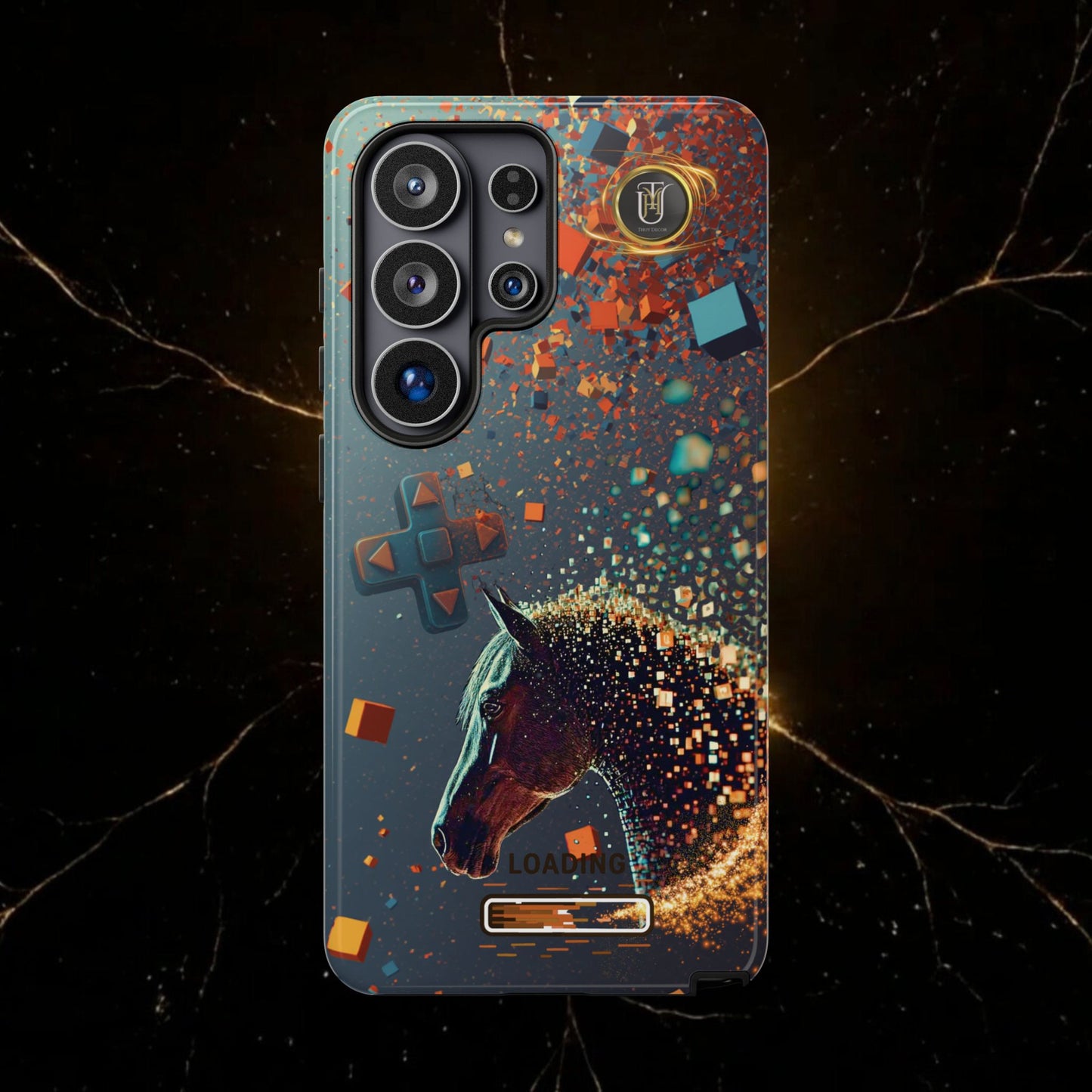 Glitched Lunar Horse Phone Case — Gamer Lucky Totem