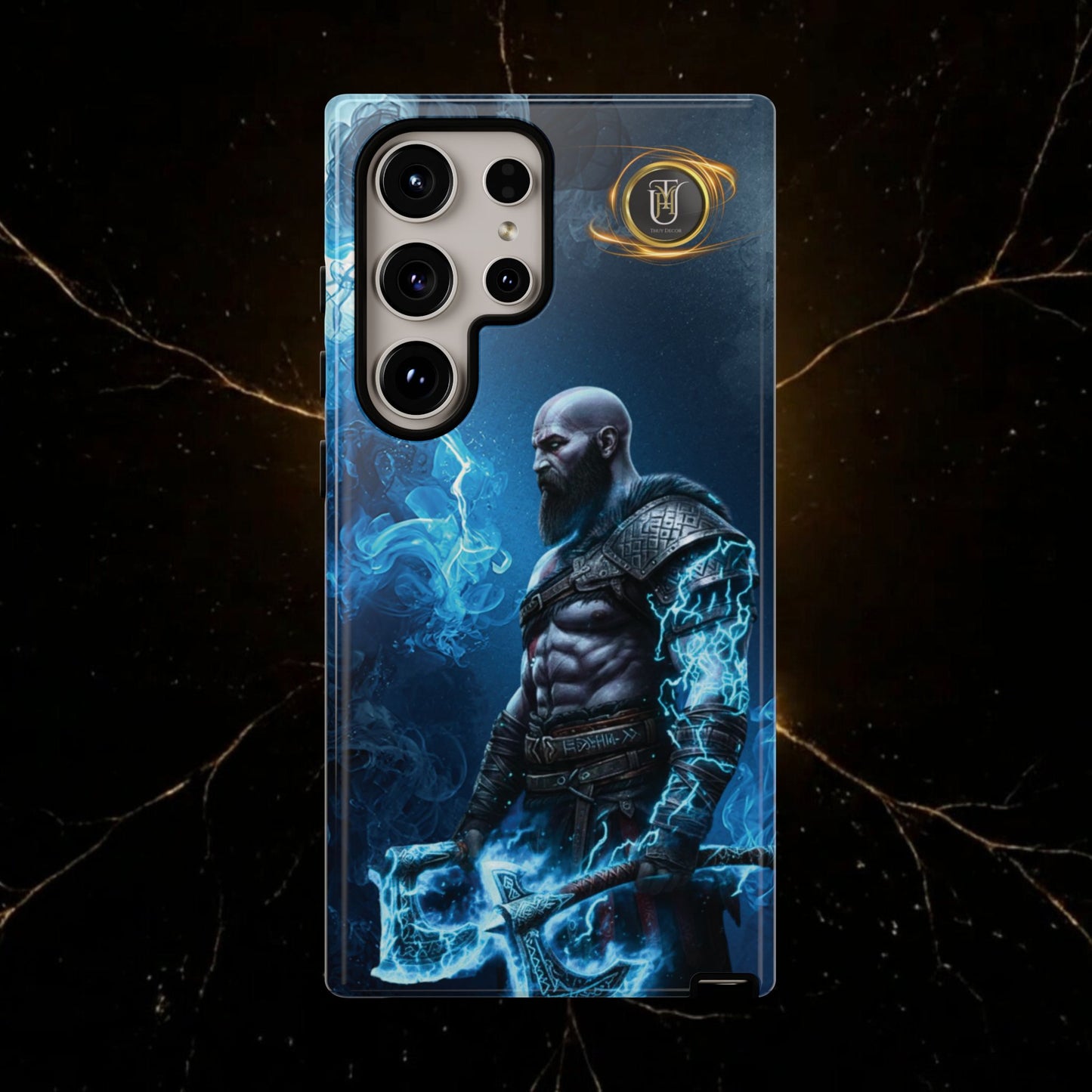 Norse Warrior Phone Case — Viking Shield & Helmet Tough Cover