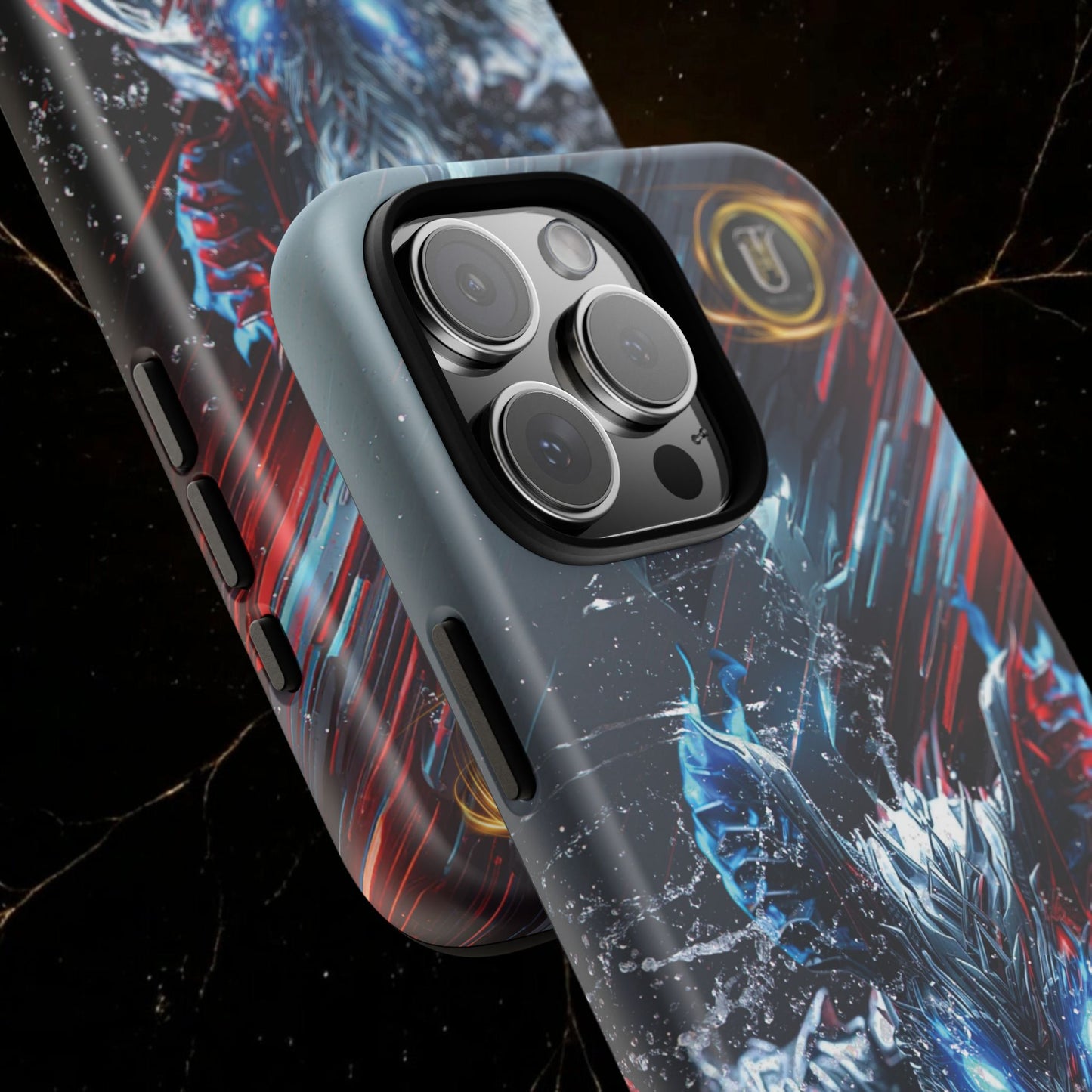 Lunar Metal Rat Samurai Phone Case — Warrior Rodent Armor Design