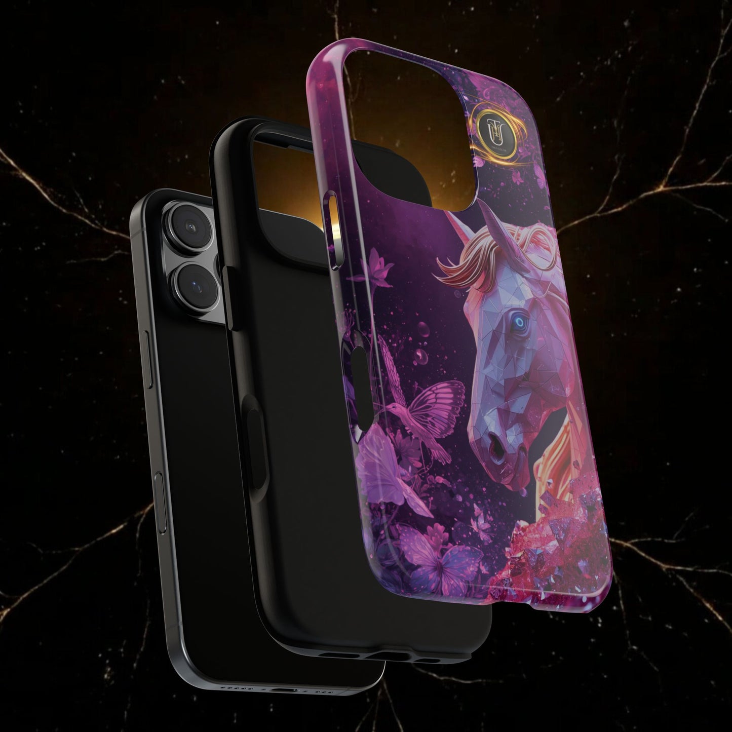 Quantum Pink Lunar Diamond Horse Tough Case — 2026 Pink Horse Phone Case