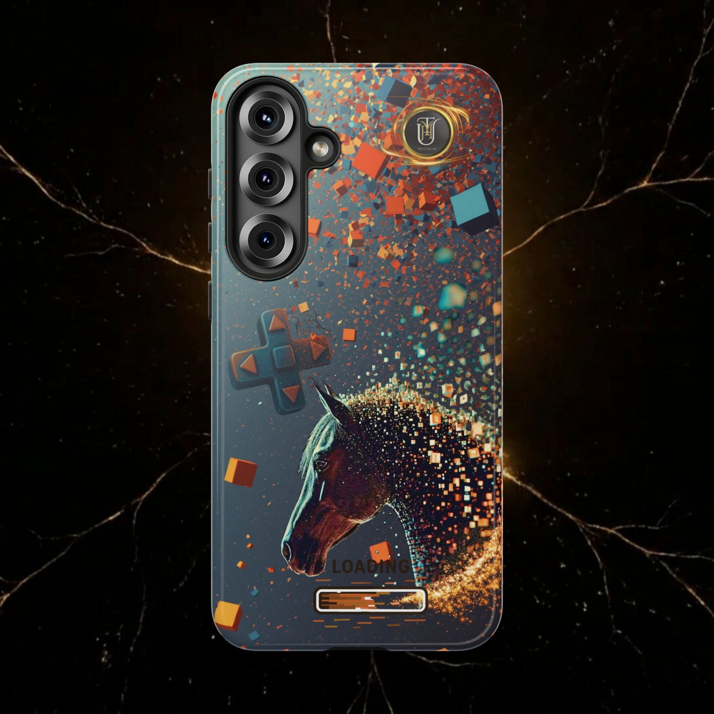 Glitched Lunar Horse Phone Case — Gamer Lucky Totem