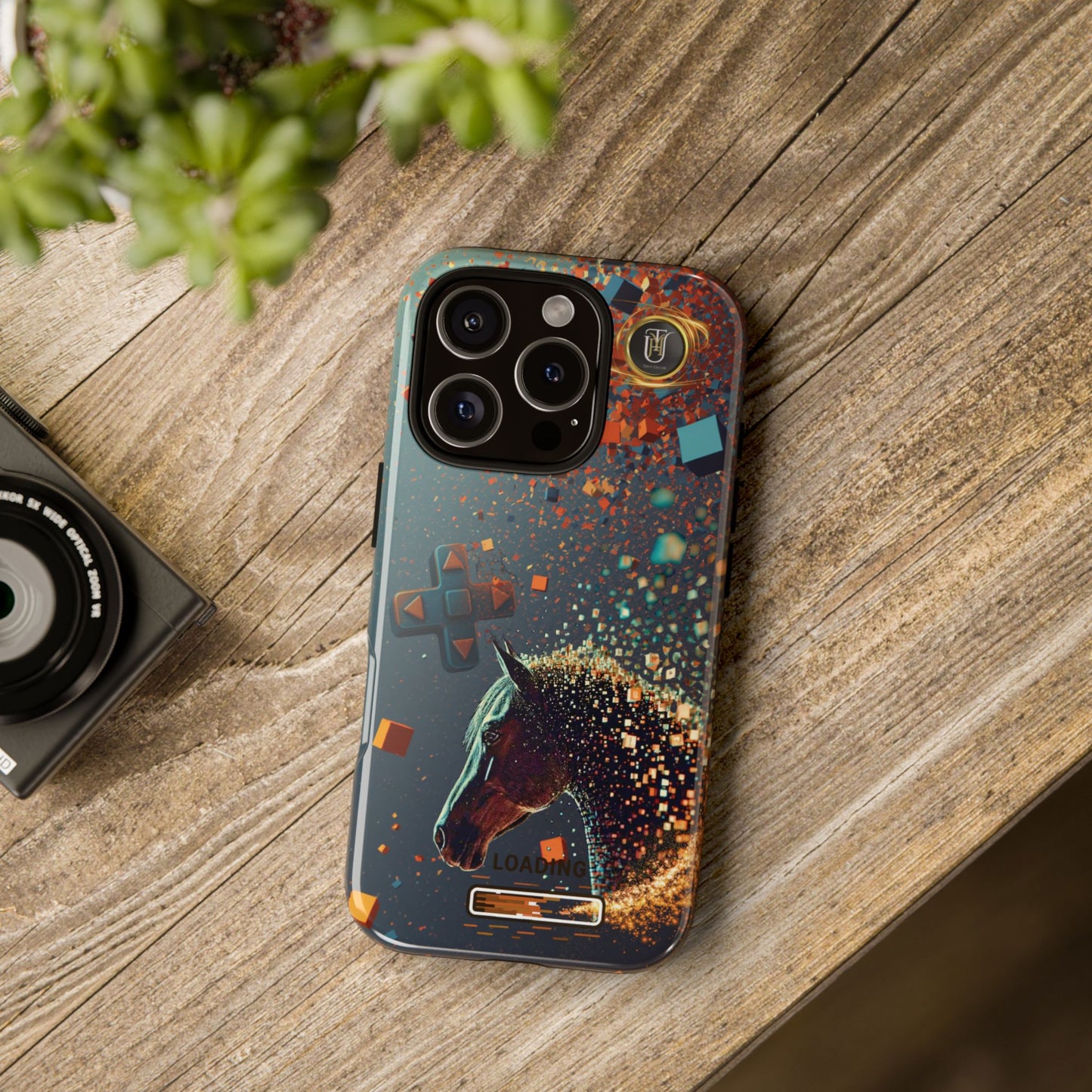 Glitched Lunar Horse Phone Case — Gamer Lucky Totem