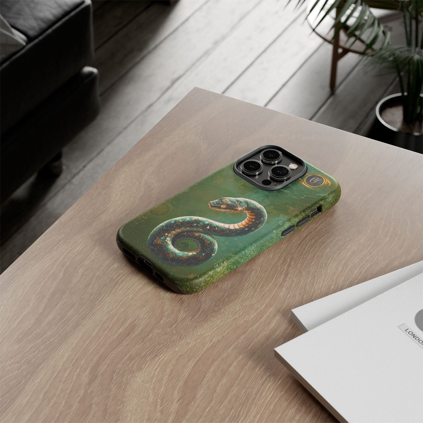 Lunar Snake Phone Case — Eternity Serpent Design