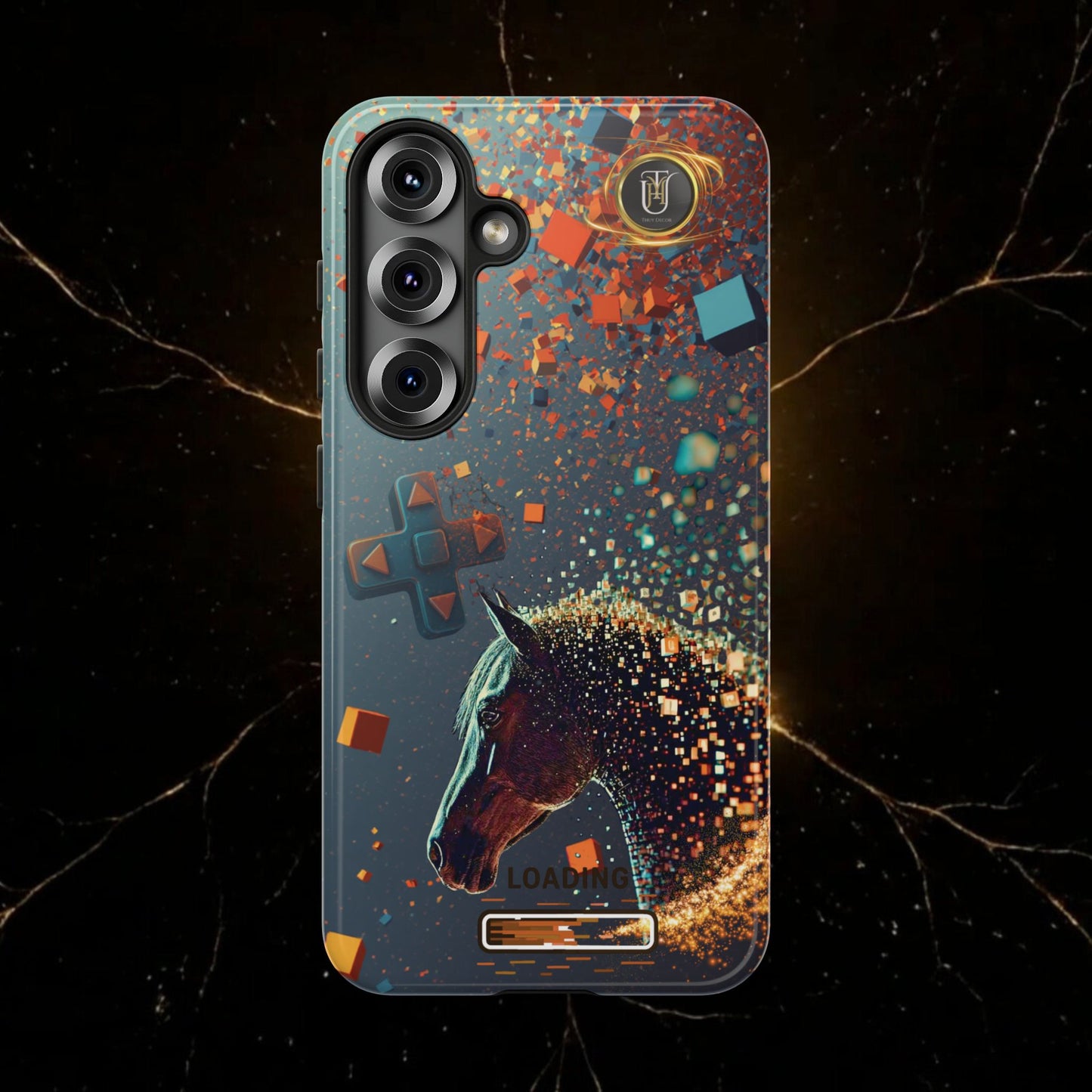 Glitched Lunar Horse Phone Case — Gamer Lucky Totem