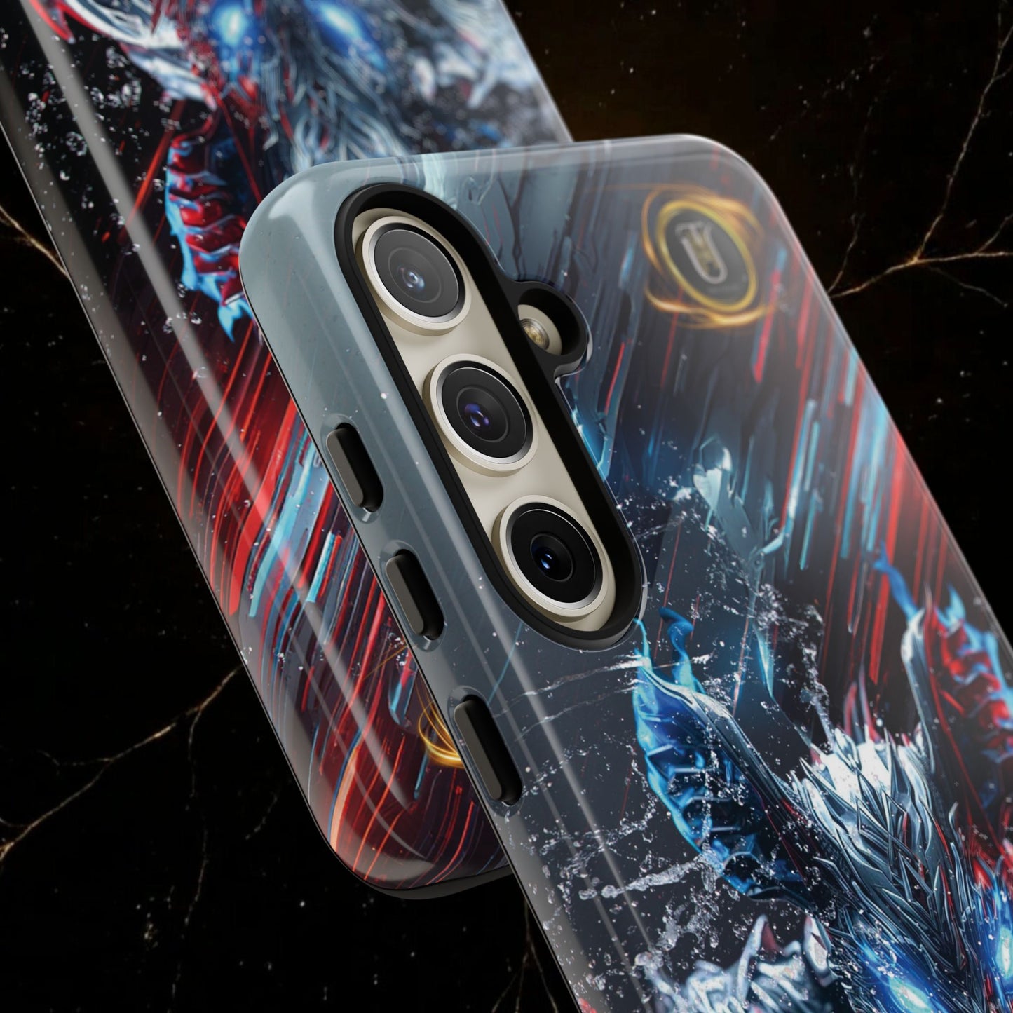 Lunar Metal Rat Samurai Phone Case — Warrior Rodent Armor Design