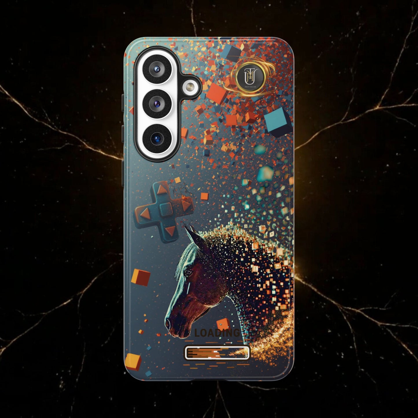 Glitched Lunar Horse Phone Case — Gamer Lucky Totem