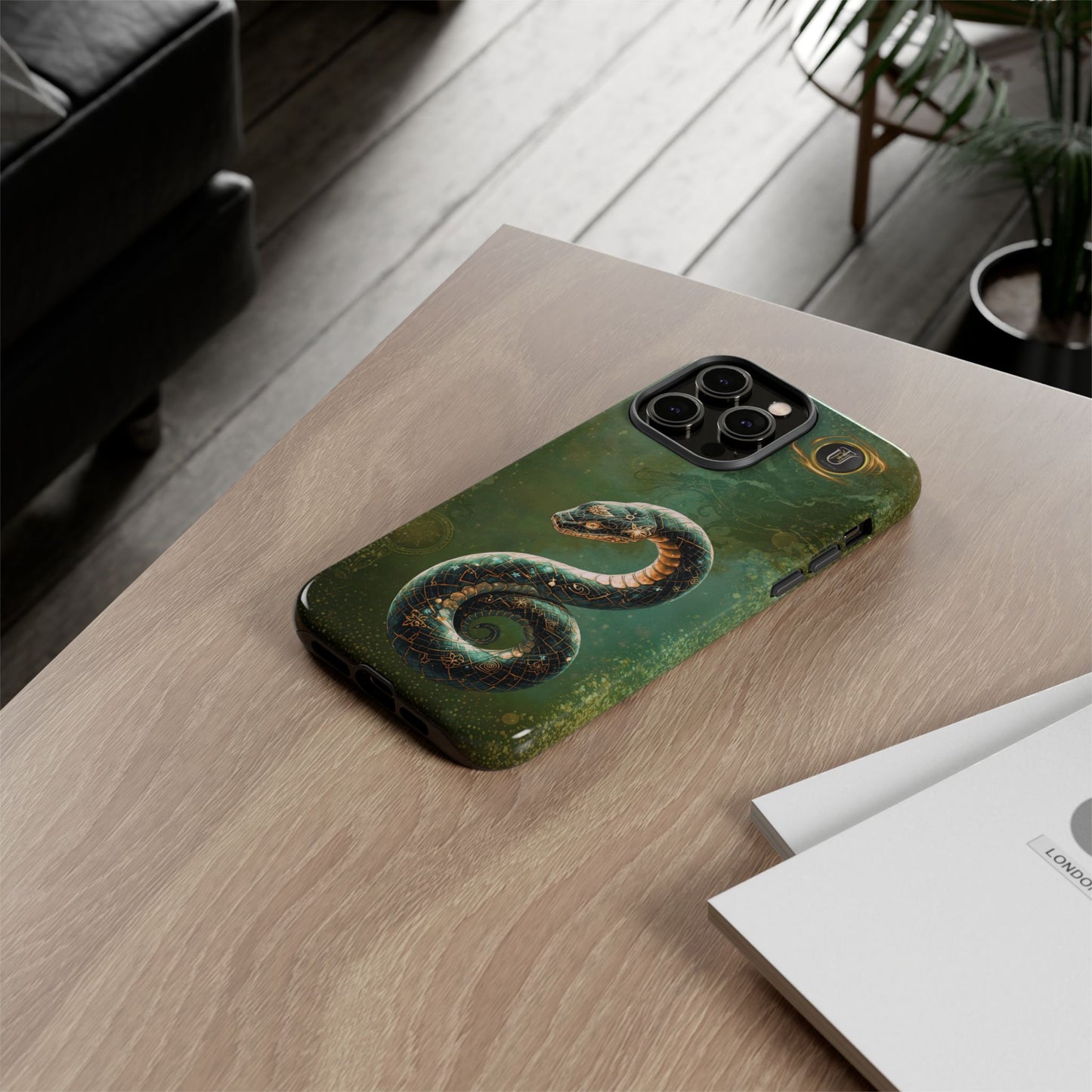 Lunar Snake Phone Case — Eternity Serpent Design
