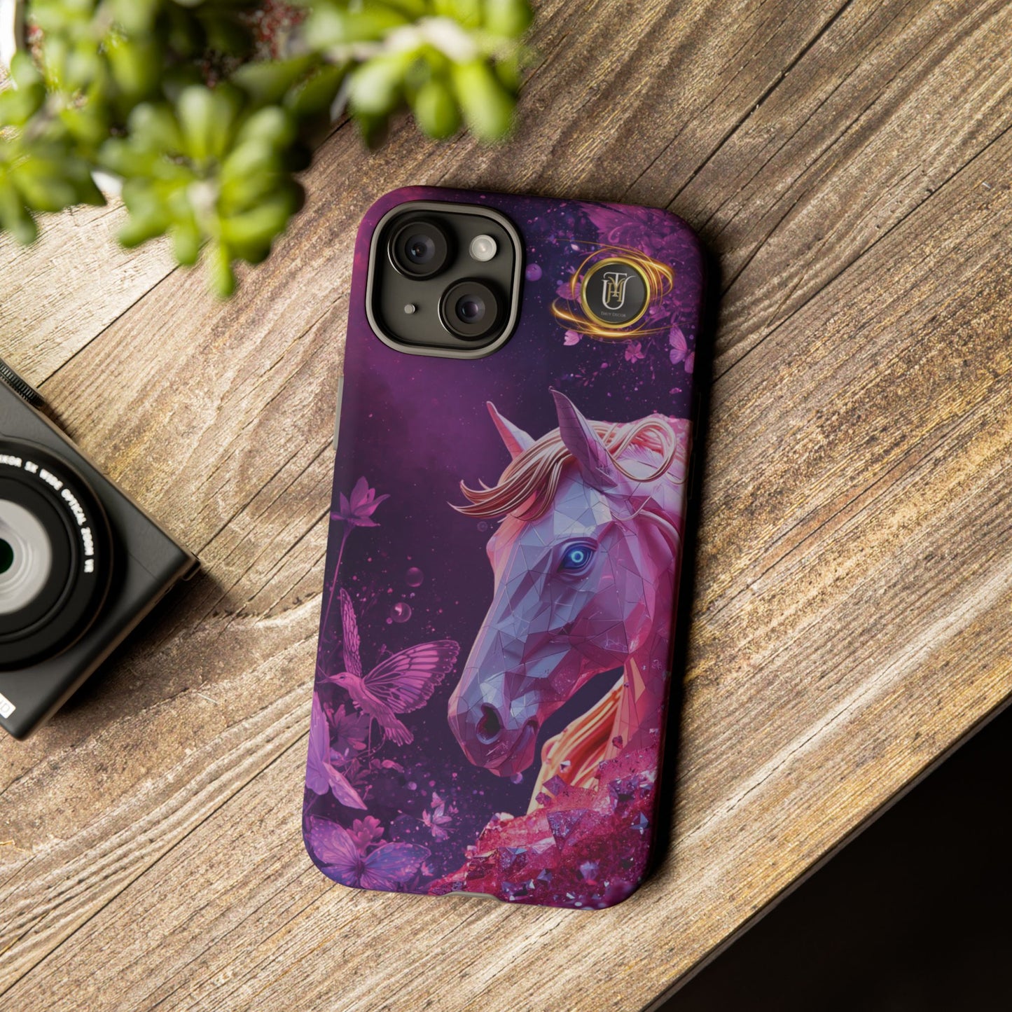 Quantum Pink Lunar Diamond Horse Tough Case — 2026 Pink Horse Phone Case