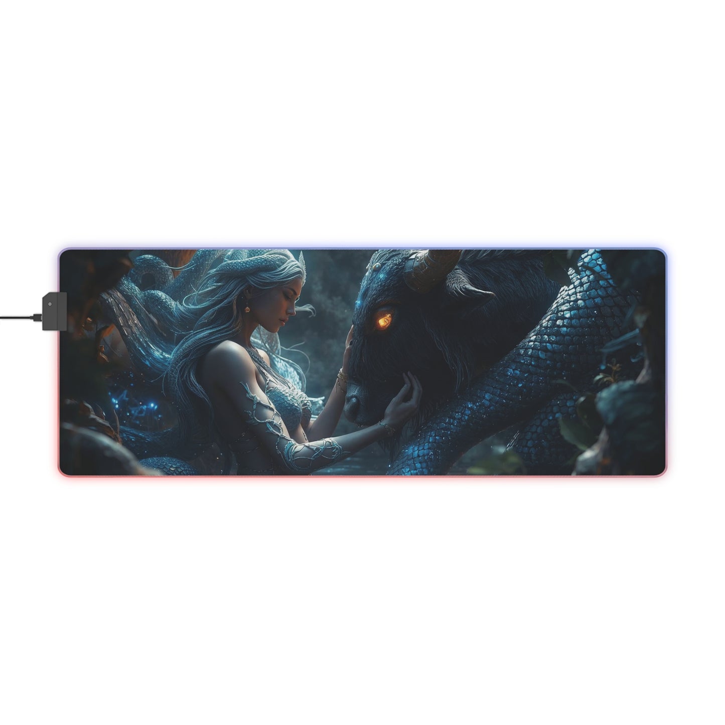 Lady Snake & Ox "Calm My Love" - LED Gaming Mouse Pad