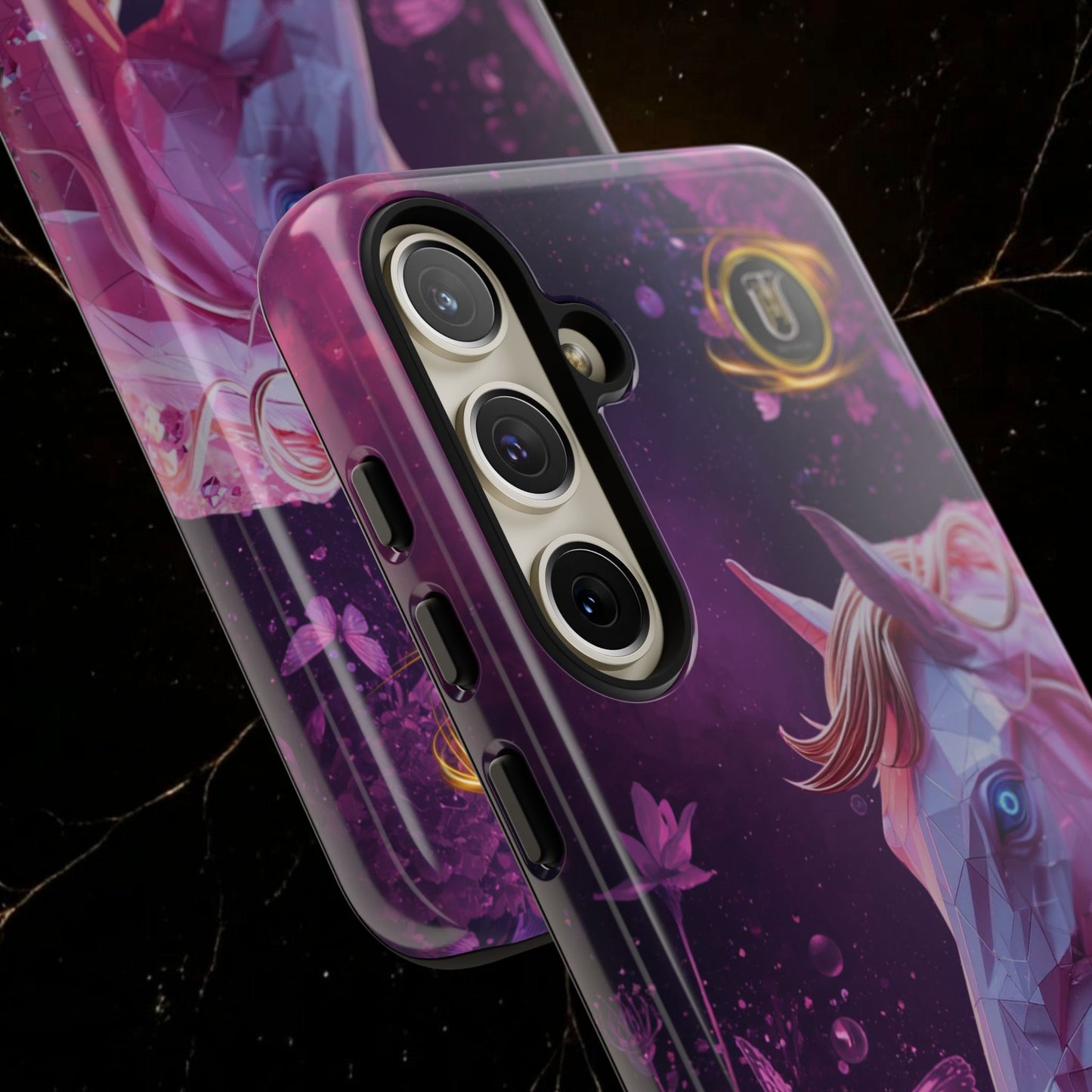 Quantum Pink Lunar Diamond Horse Tough Case — 2026 Pink Horse Phone Case