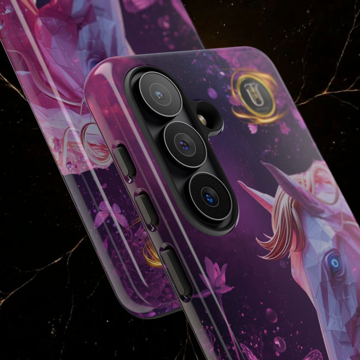Quantum Pink Lunar Diamond Horse Tough Case — 2026 Pink Horse Phone Case