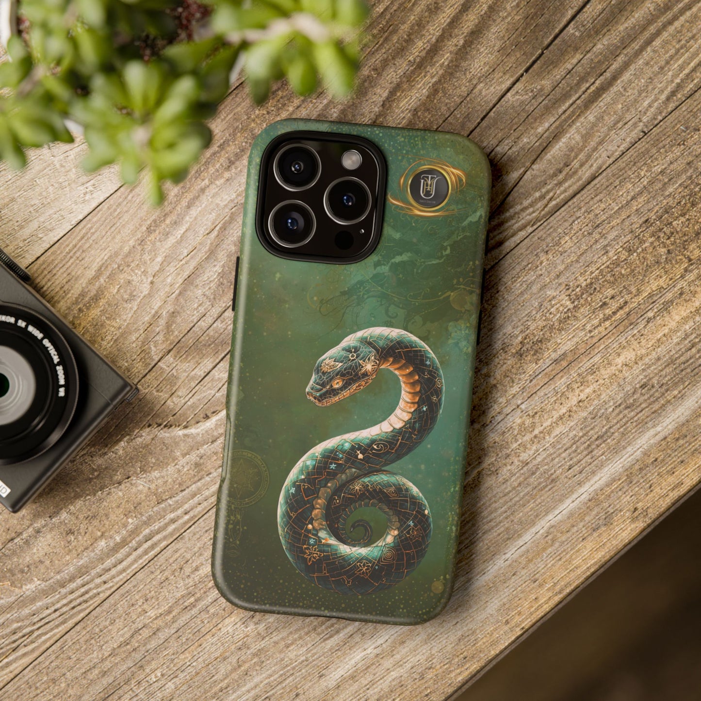 Lunar Snake Phone Case — Eternity Serpent Design