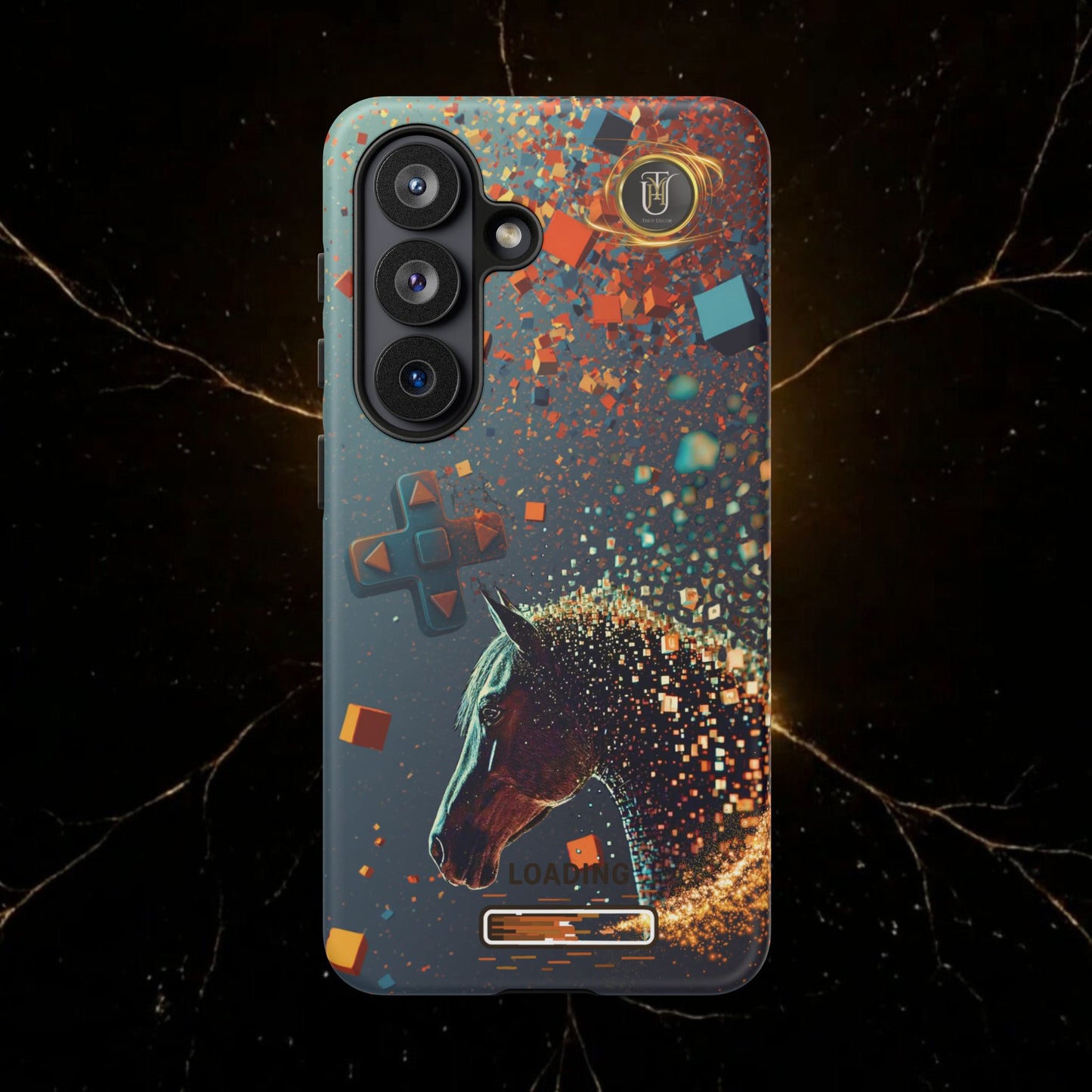 Glitched Lunar Horse Phone Case — Gamer Lucky Totem
