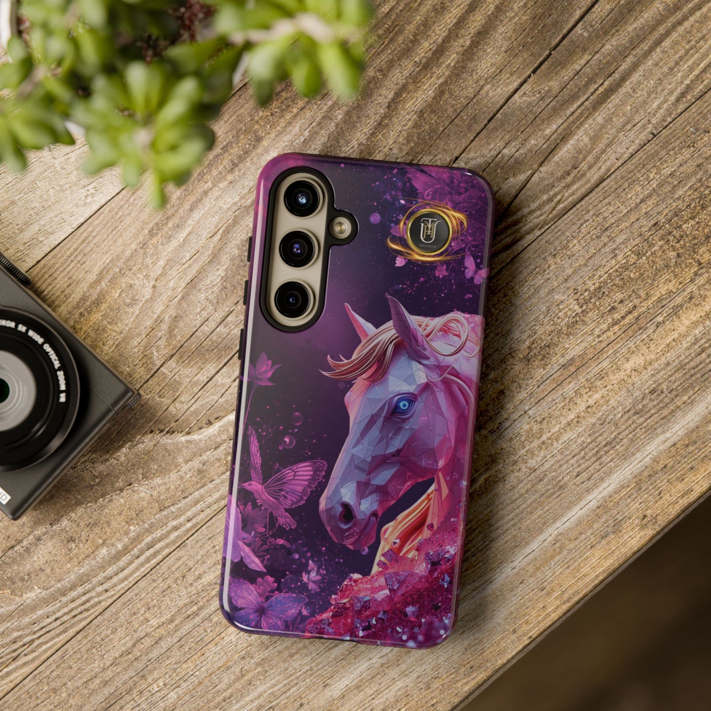 Quantum Pink Lunar Diamond Horse Tough Case — 2026 Pink Horse Phone Case