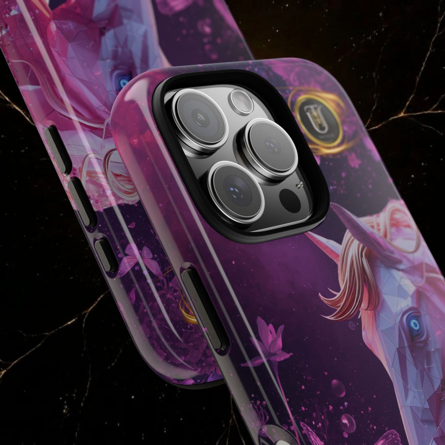Quantum Pink Lunar Diamond Horse Tough Case — 2026 Pink Horse Phone Case
