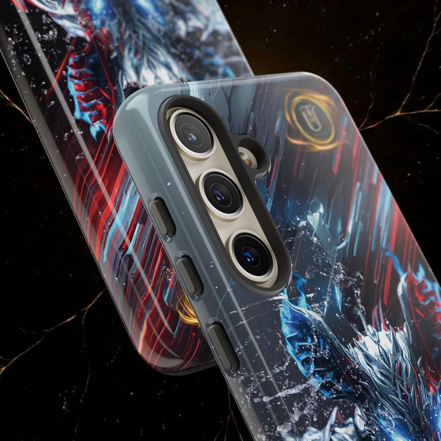 Lunar Metal Rat Samurai Phone Case — Warrior Rodent Armor Design