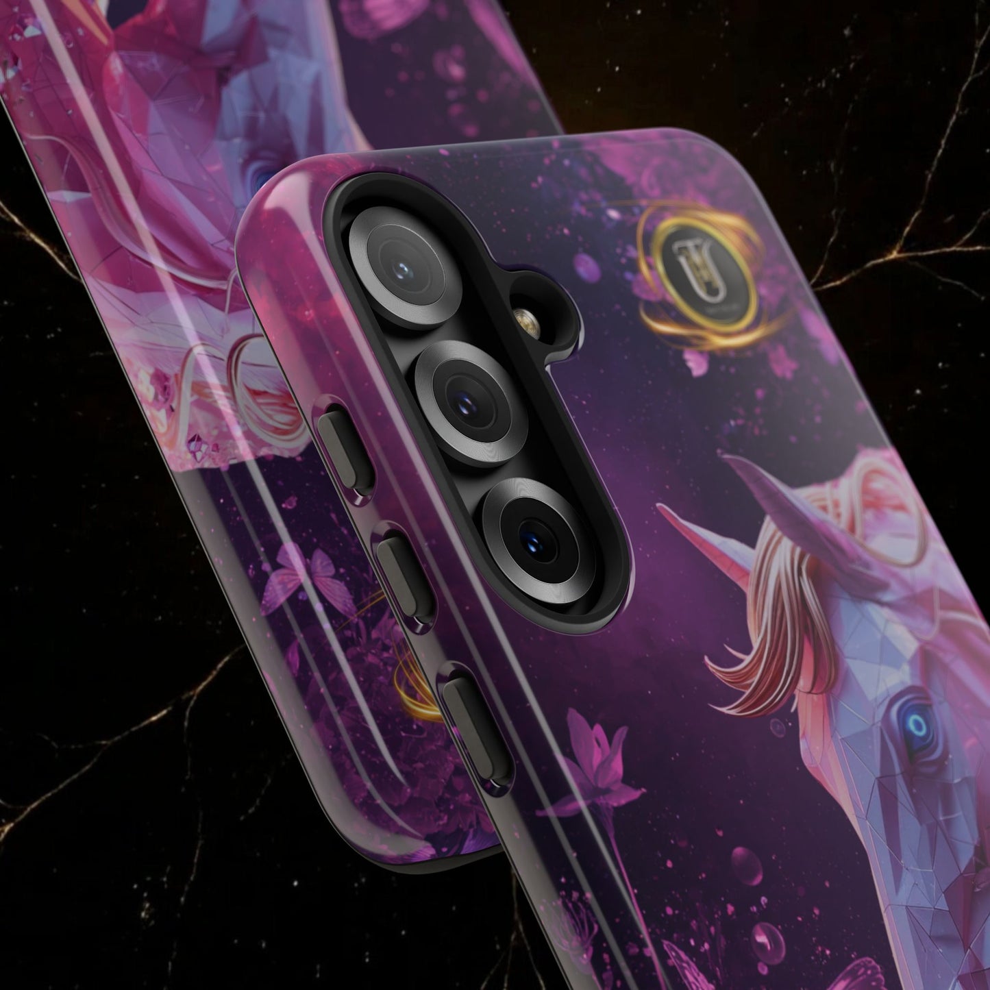 Quantum Pink Lunar Diamond Horse Tough Case — 2026 Pink Horse Phone Case