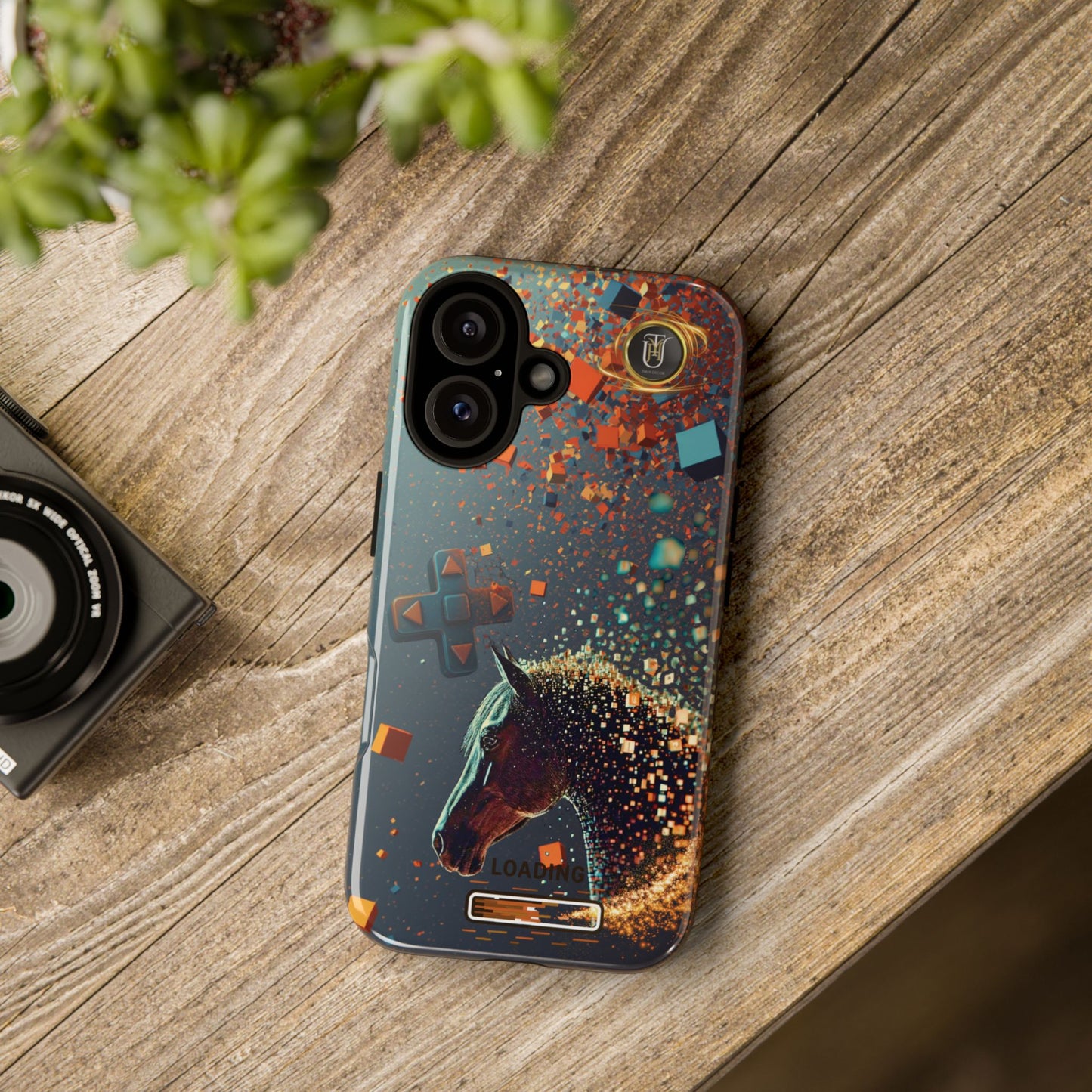 Glitched Lunar Horse Phone Case — Gamer Lucky Totem
