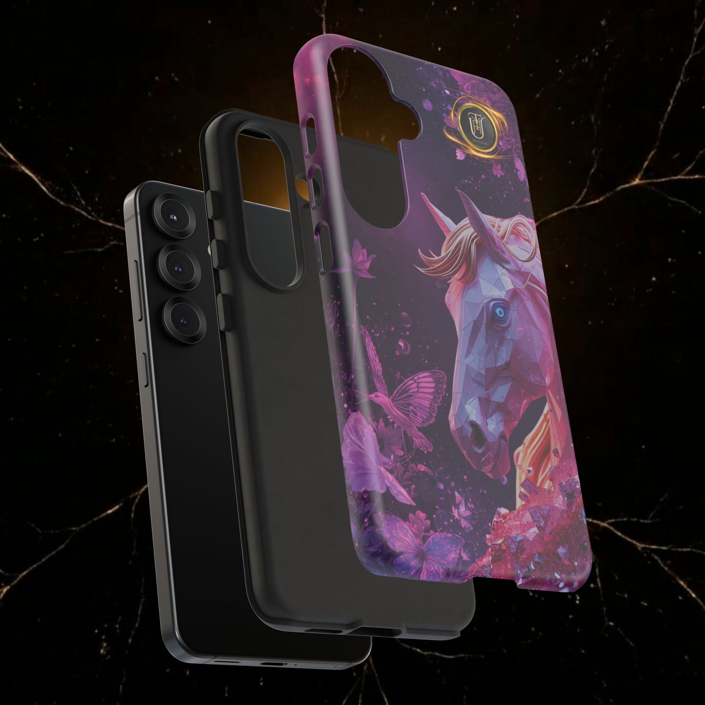 Quantum Pink Lunar Diamond Horse Tough Case — 2026 Pink Horse Phone Case